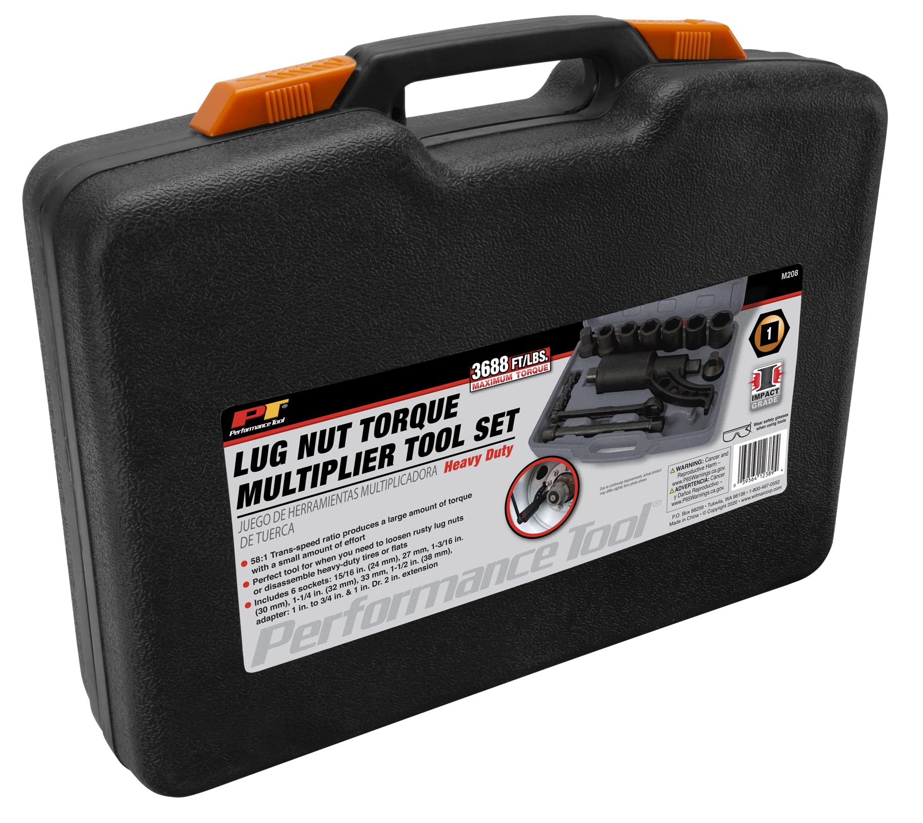 Torque Multiplier Wrench Performance Tool M208 3,688 ft/lbs – Torque Amplifier 1-Inch Drive Lug Nut Wrench Lug Nut Remover