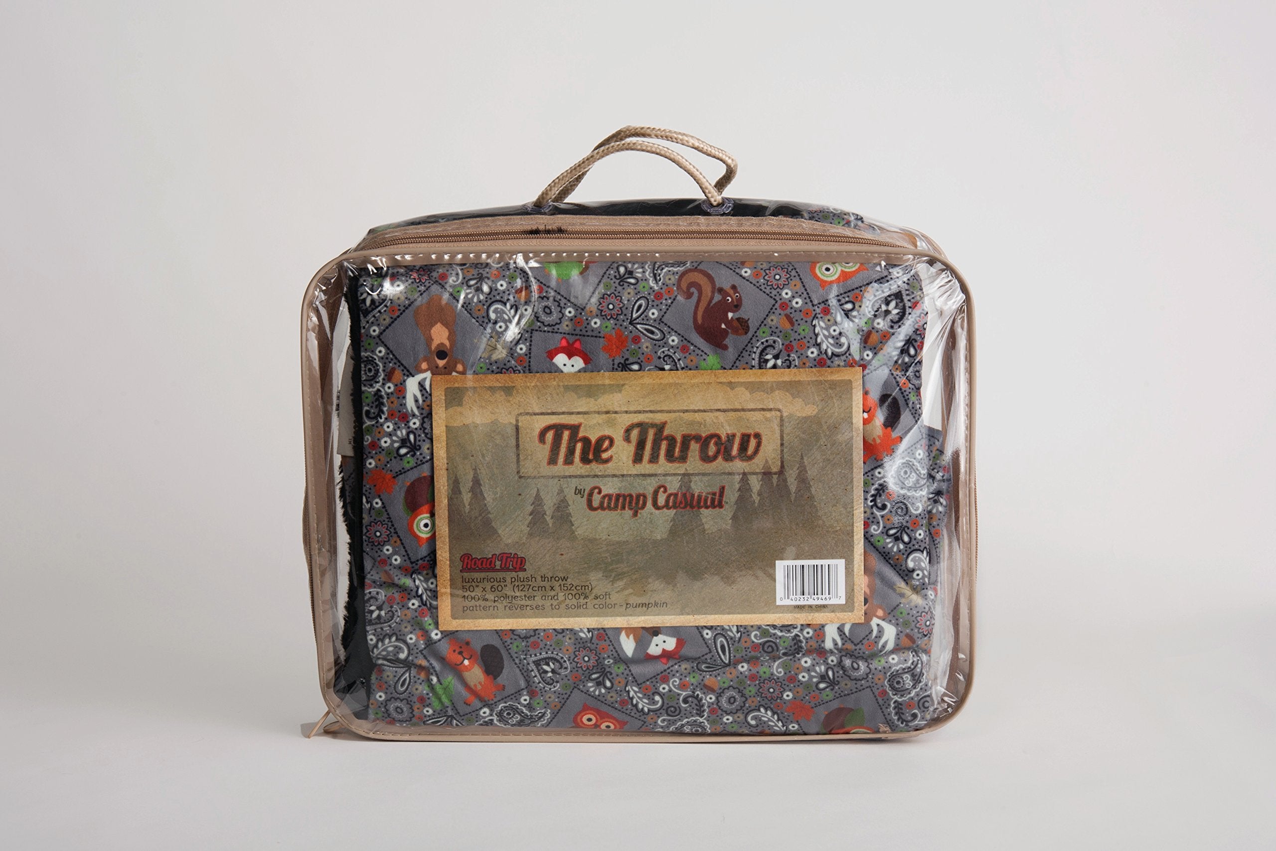 Camp Casual 50"x60" The Throw - Cozy Critters CC-005CCT Tan (Reverse Mocha),1 Pack