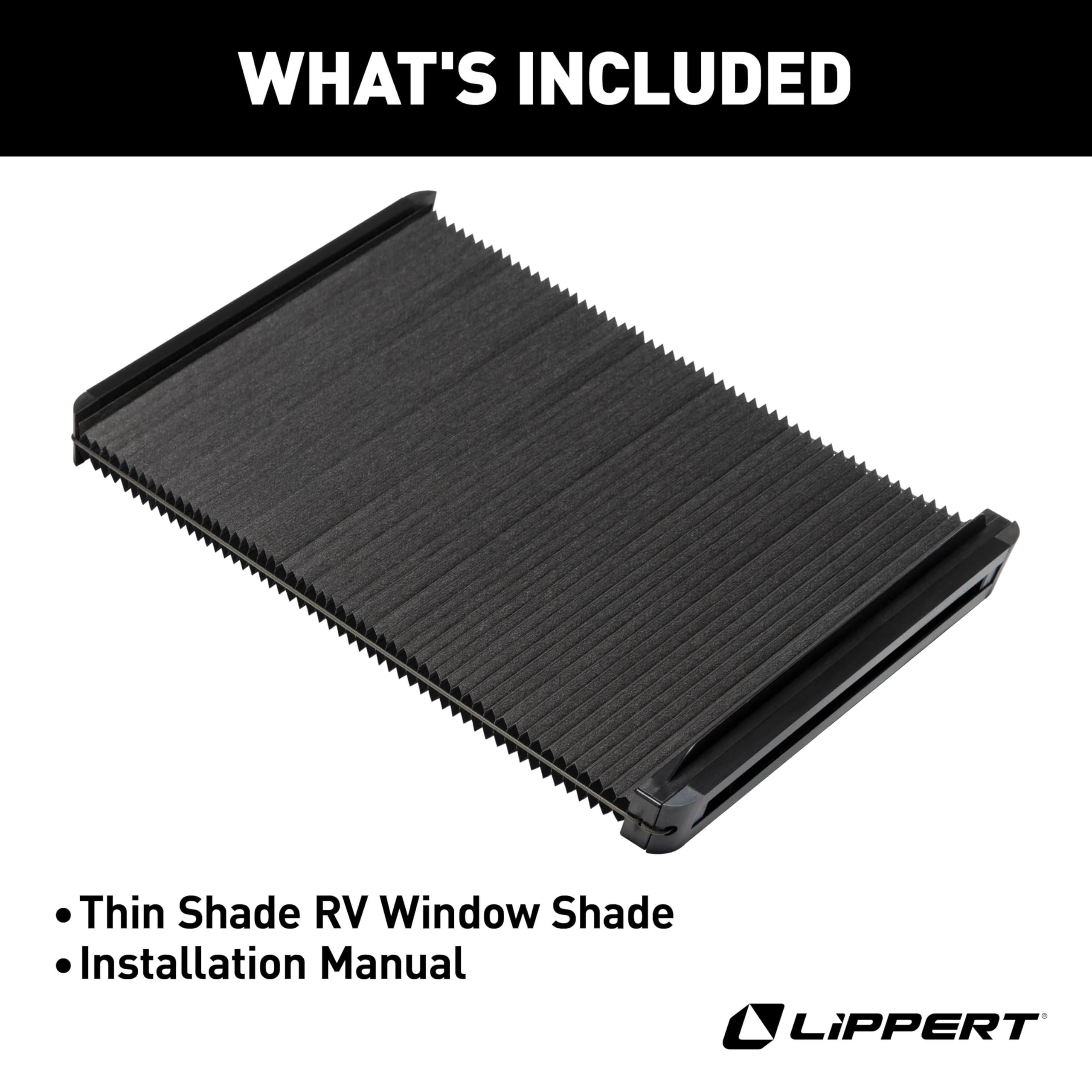 Lippert EcoCell Thin Shade Snap-On RV Window Shade for Prepped Entry Doors with Sun-Blocking Protection, Easy Sliding Operation, Quick Installation - 2025009147