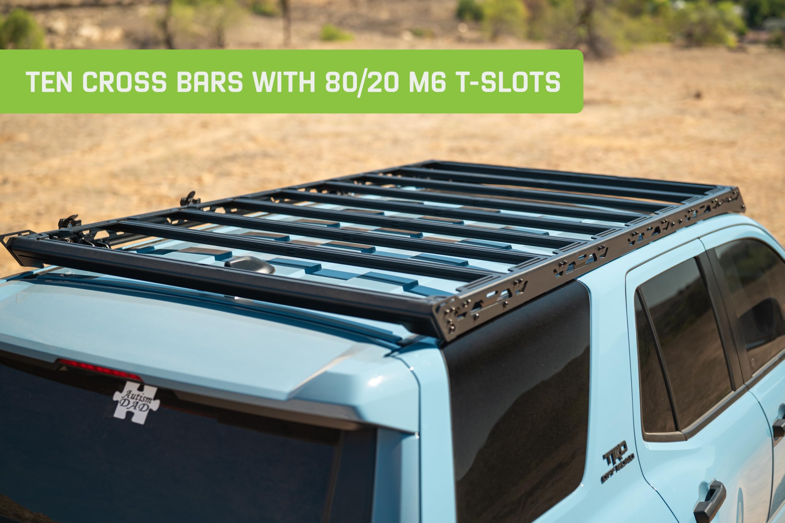 Offroad DV8 Spec Series Roof Rack for 2025-2026 Toyota 4Runner | Strong & Sleek Design for Securely Transporting Your Gear in Style | Side & Rear Light Mounts | Aluminum & Steel Construction