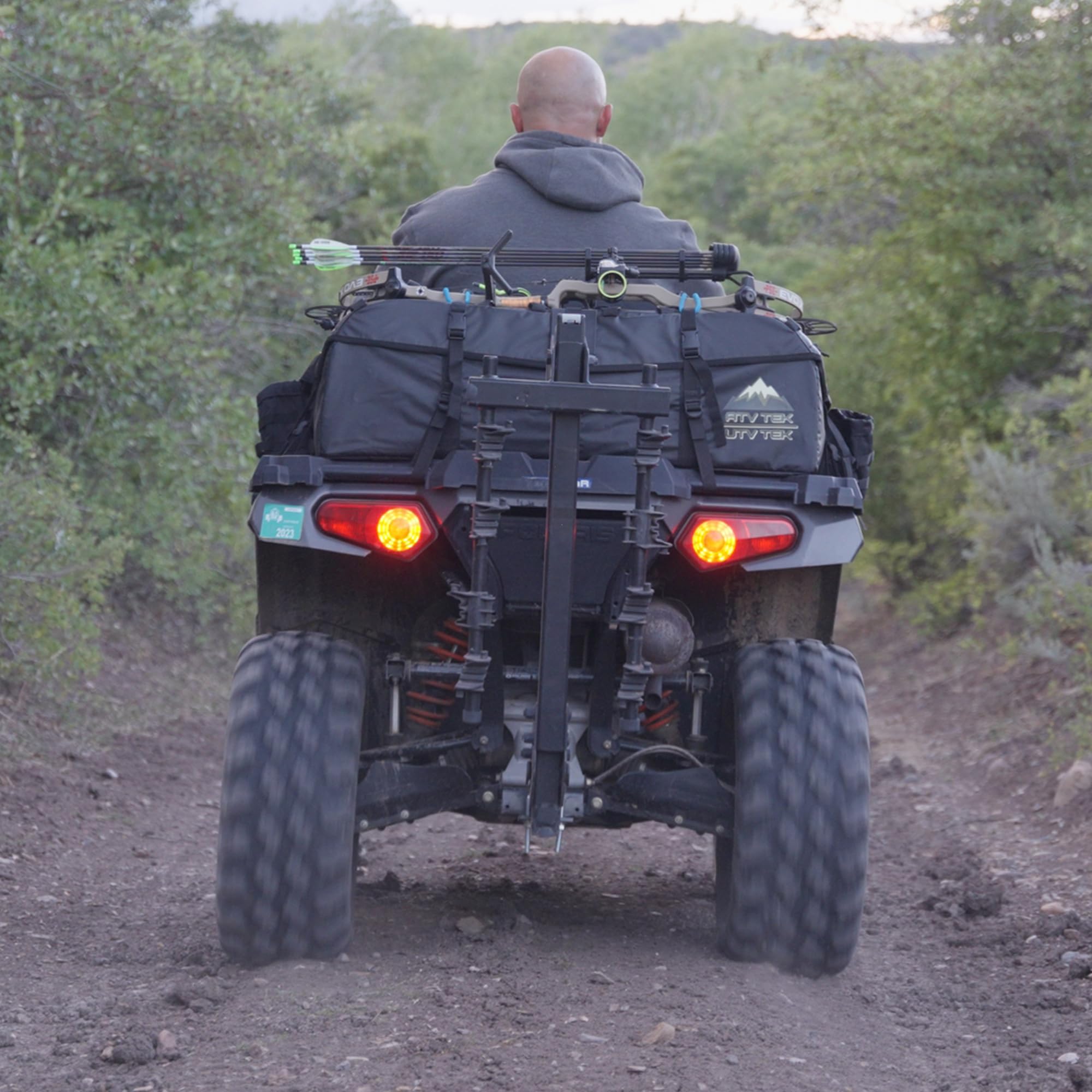 Oversized ATV TEK Arch Series Rear Rack Utility Pack, Padded ATV Cargo Bag - Black