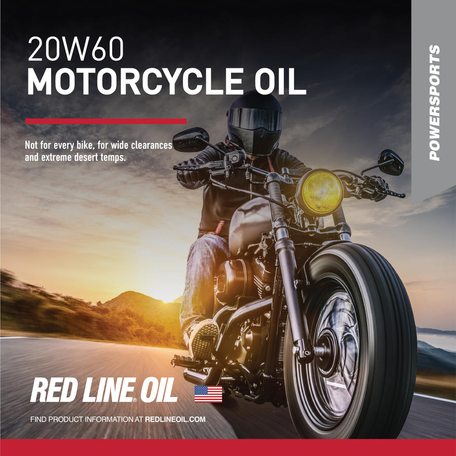 20W60 Red Line Synthetic Motorcycle Motor Oil - 55 Gallon Drum