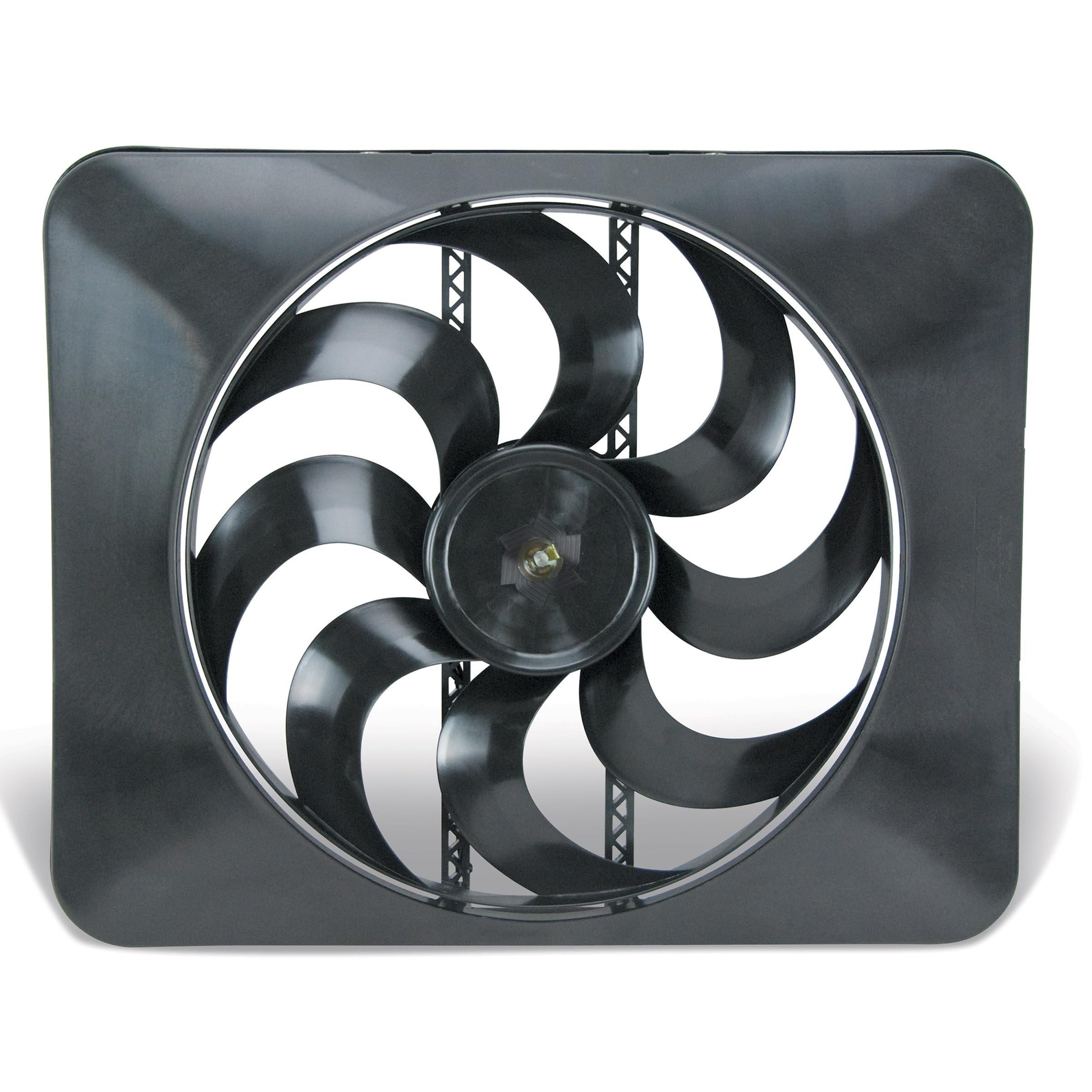 Black Magic X-Treme Flex-A-Lite Black Reversible Electric Fan, Pusher-Puller Fan (188), Car Accessories, 15 Inches