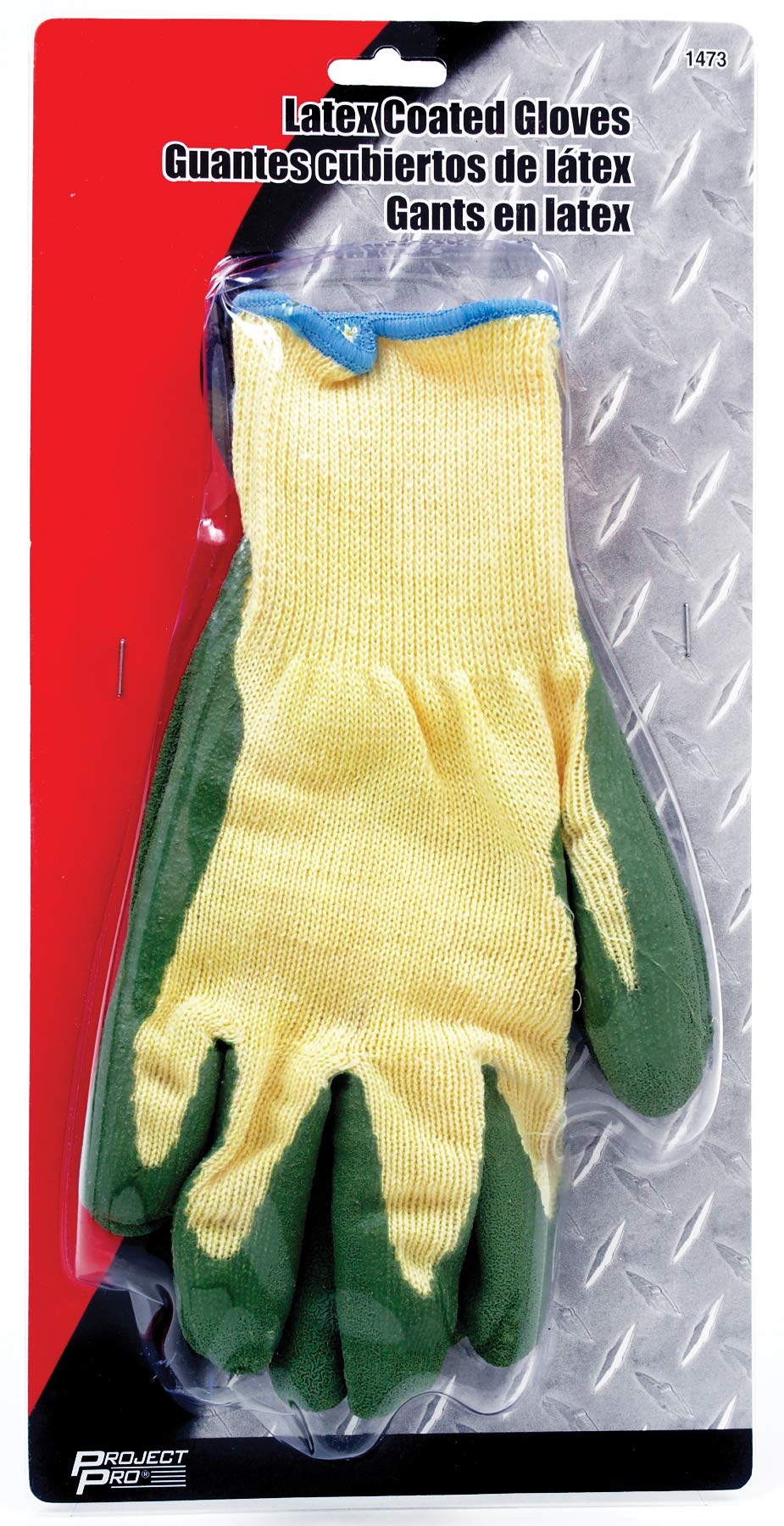 Latex-Coated Cotton Gloves Performance Tool 1473 with Textured Surface for Improved Grip and Comfortable Fit During DIY and Industrial Tasks