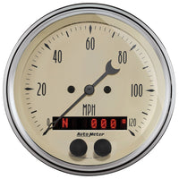Auto Meter 3-3/8" 120 MPH Antique Beige GPS Speedometer Gauge (1849)