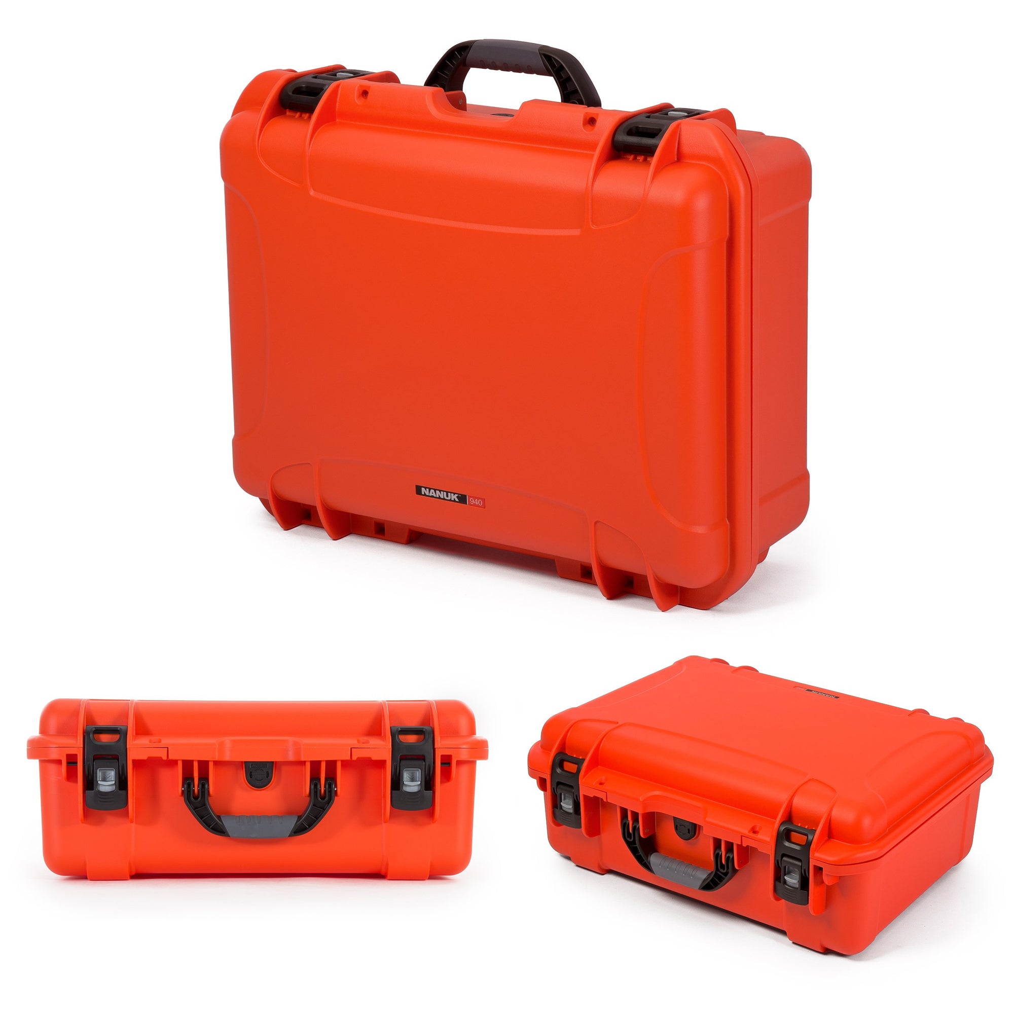 Waterproof Nanuk 940 Hard Case with Lid Organizer and Padded Divider - Orange
