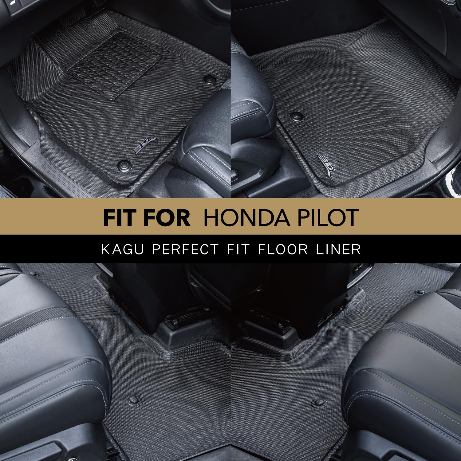 2023-2024 Honda Pilot 3D MAXpider Kagu Full Set - Black