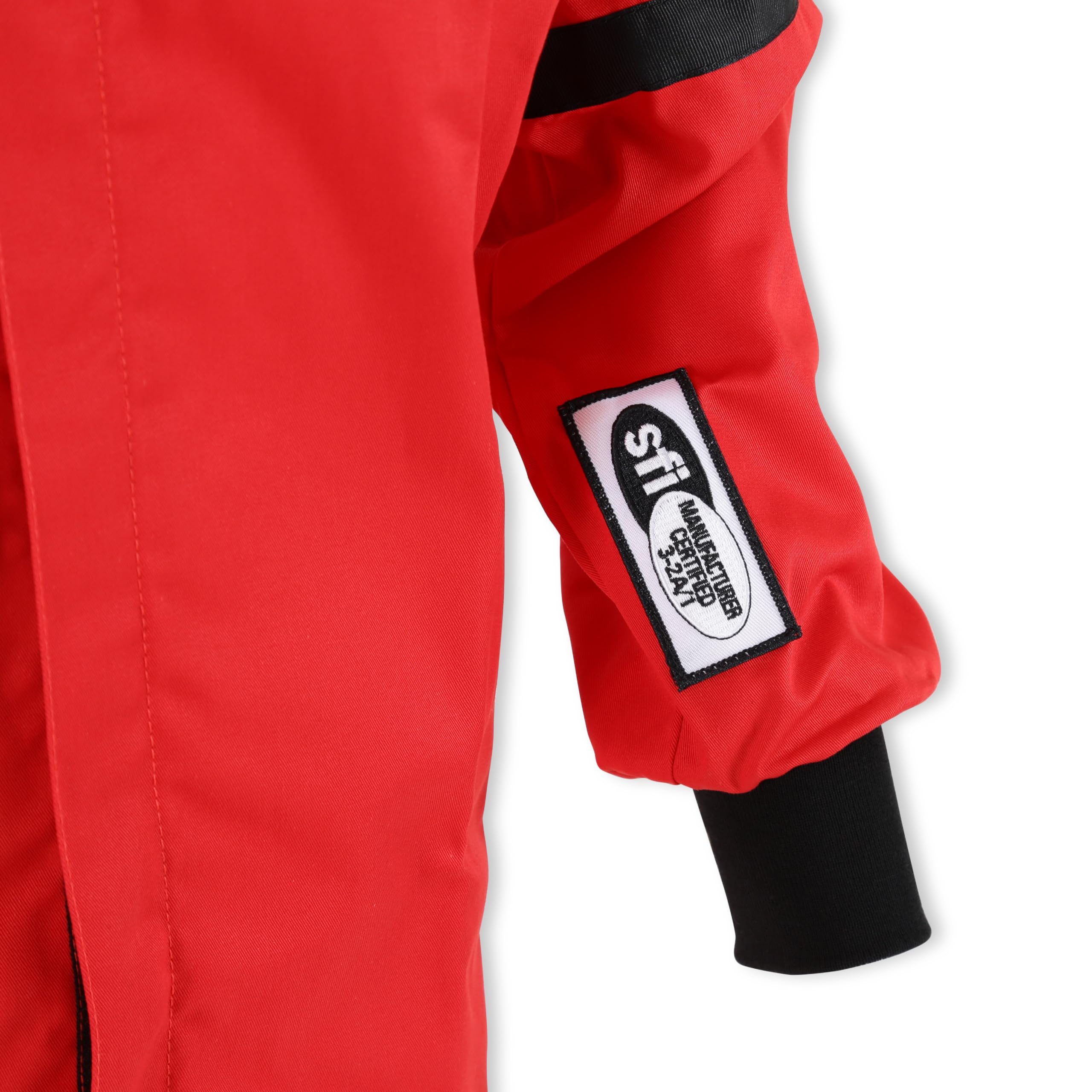 111016RQP RaceQuip® 110 Series Driving Jacket SFI 3.2A/1 - Red/Black Stripe - XL