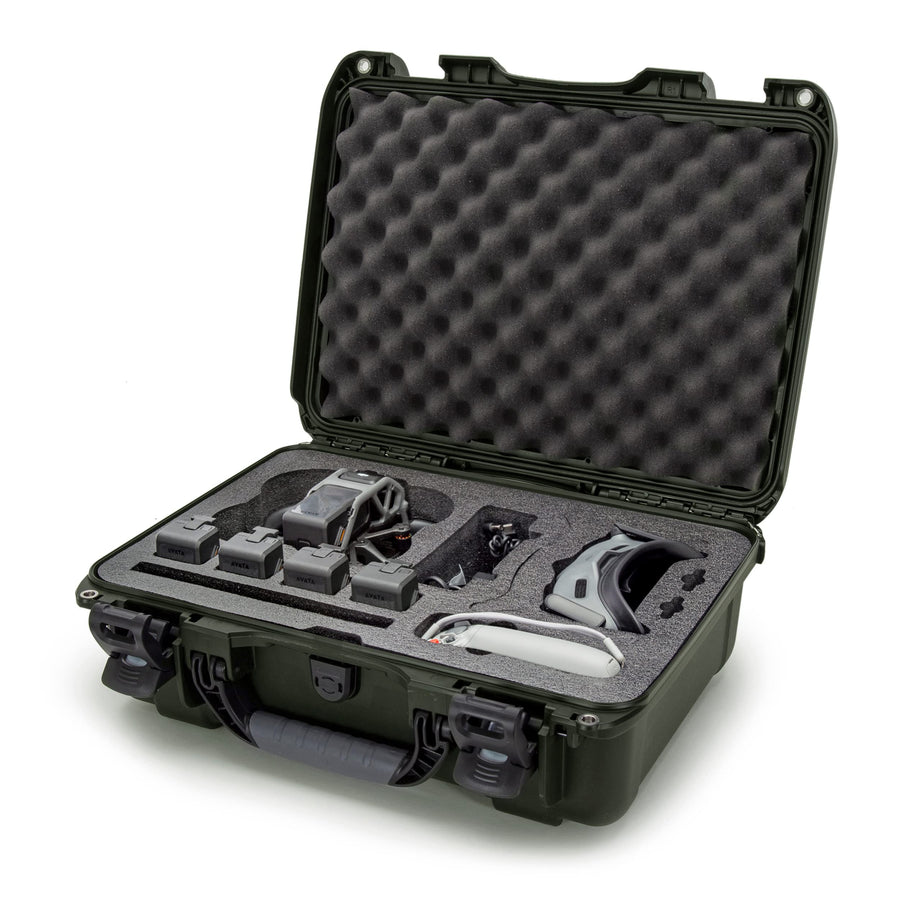 Waterproof Nanuk 925 Hard Case with Foam Insert for DJI Avata FPV Unit, Goggles and Fly More Combo - Olive (925S-080OL-0A0-C0745)
