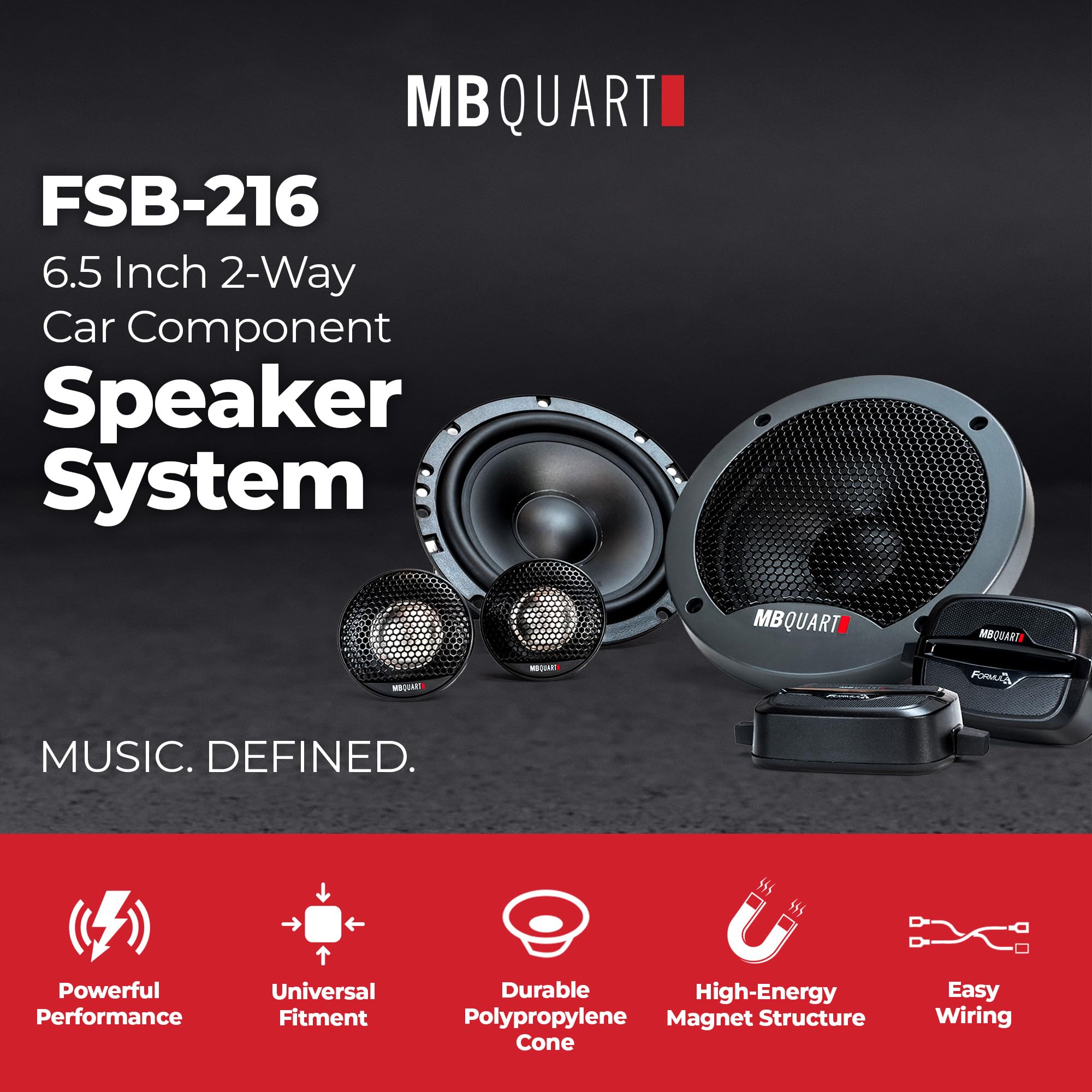 Formula Series MB Quart 6.5" Component Speaker System