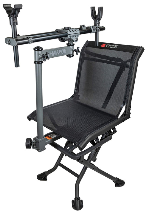 ChairPod BOG Hunting Rest with Maximum Shooting Stability, Tension Knobs, Tilting Frame, Adjustable Height, Swivel Chair, Hands-Free Use, and Comfortable Design for Hunting, Shooting, and Outdoors