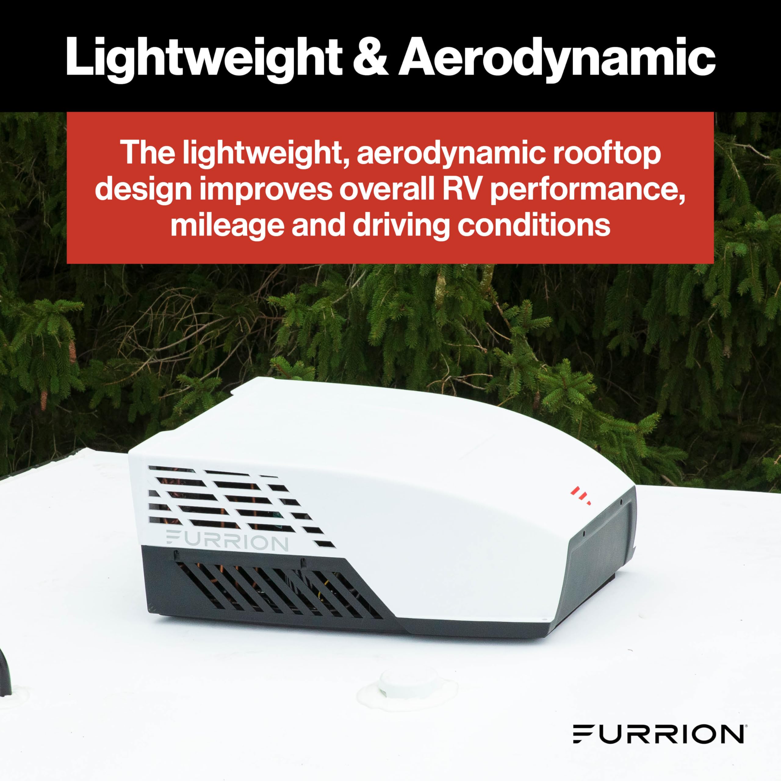 Furrion HE Chill RV Roof Air Conditioner (R32) - 13.5K BTU, White - FACR13HESA2-PS-AM