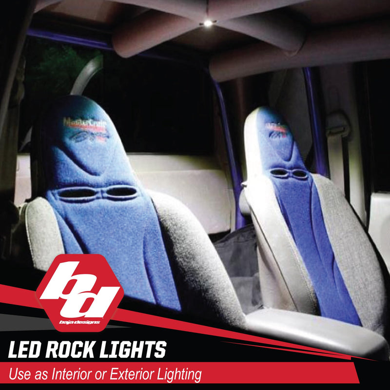 LED Rock Light Kit Baja Designs - 4 PCS. LED with Wiring Harness (White)