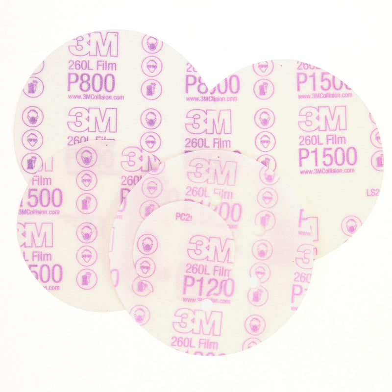 3M Hookit Finishing Film Abrasive Disc P800, 00910, 3 in, 50 discs per carton, 260L