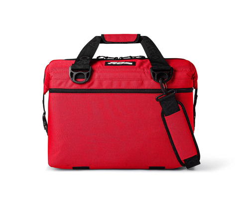 AO Coolers Soft-Sided Original Cooler Bag, Leak-Proof, Insulated, Lightweight, Red, 24-Can