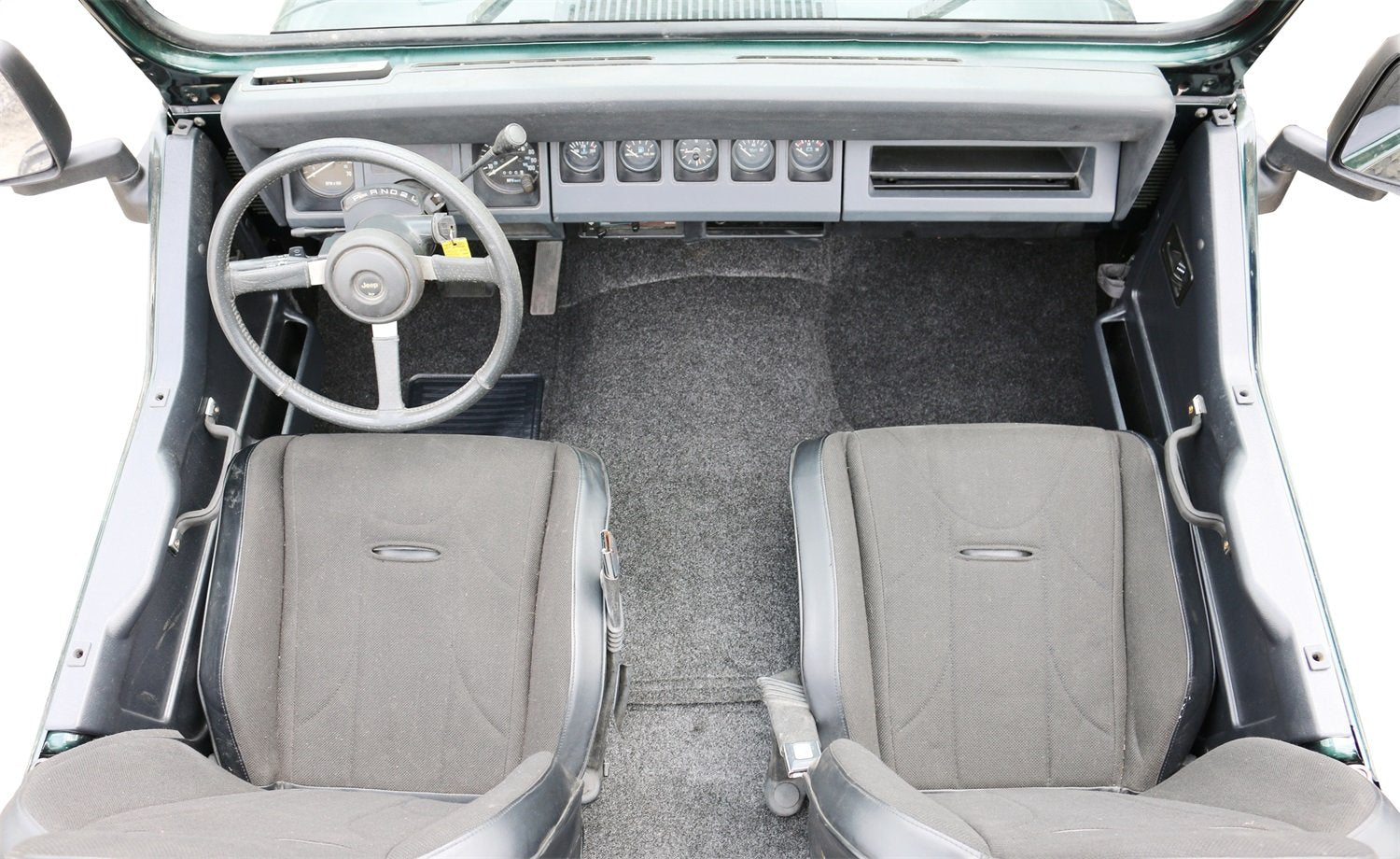 Jeep Liners - Bedrug | 1976 - 1995 Jeep Wrangler CJ-7 / YJ, Front Floor Liners (Includes Heat Shields) | Grey - 8 pc. | BRCYJ76F