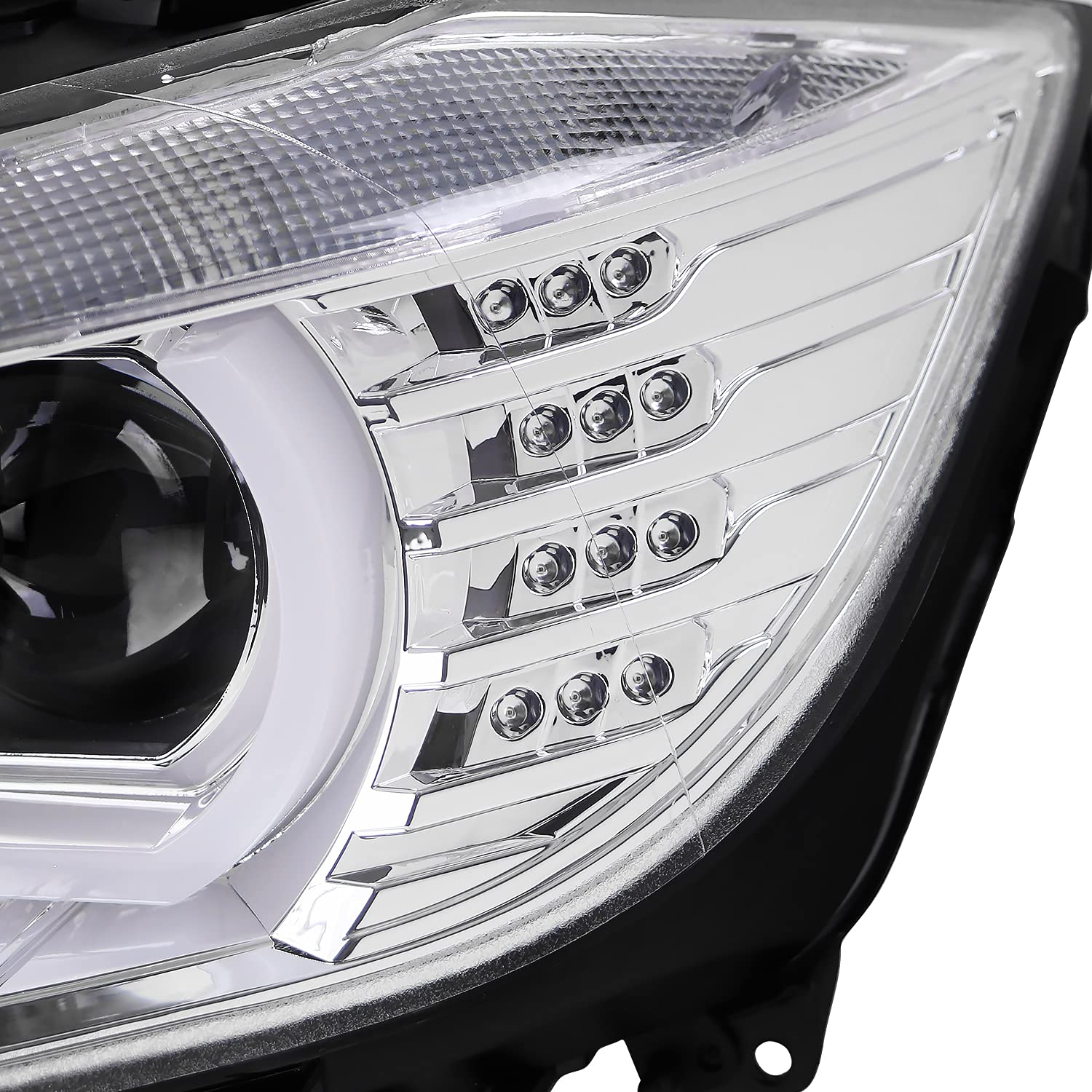 U-Halo Spec-D Tuning Clear Projector Headlights+LED Signal Compatible with 2012-2015 BMW F30 3-Series Sedan with Factory Halogen Headlights Models Left + Right Pair Headlights Head Lights Assembly