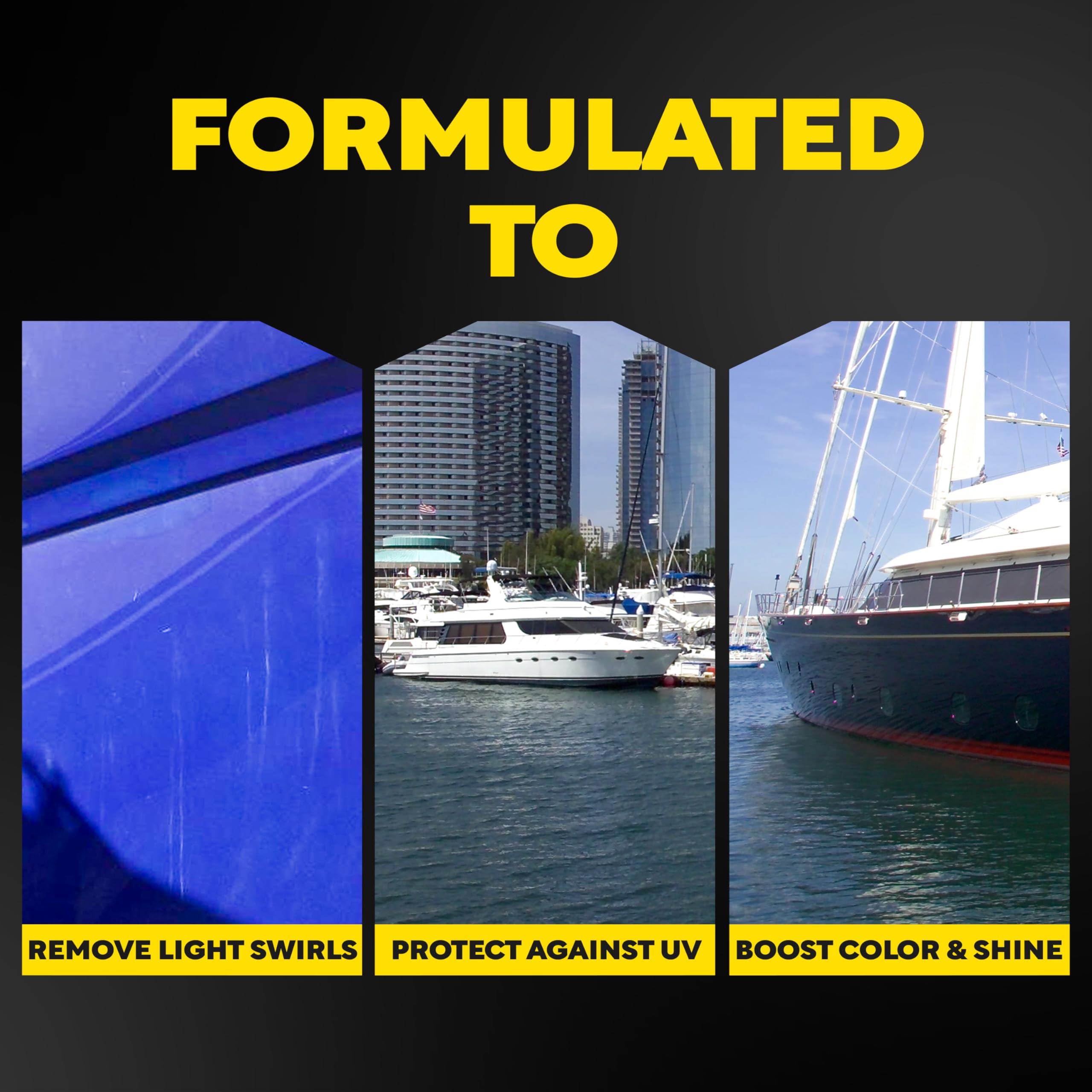 Meguiar’s Premium Flagship Marine Wax, M6332, Easy-to-Use Boat Polish and Wax that Removes Swirls, Scratches, and Oxidation While Adding Long-Lasting Protection, Gifts for Car Lovers, 32 Oz