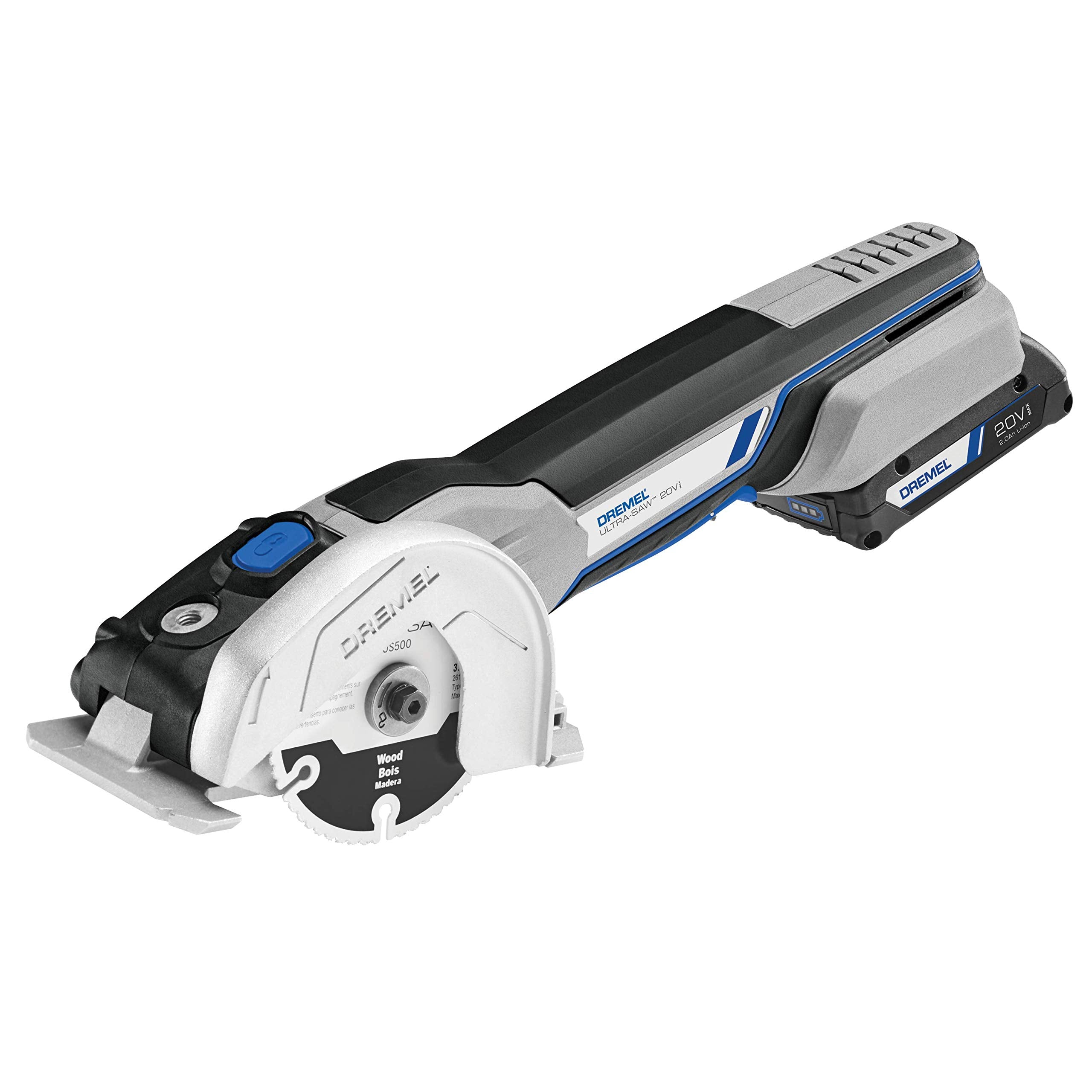 Dremel Compact Circular Saw Kit US20V-02 with (2) 20V Batteries, Charger & Storage Bag, Cordless Compact Saw, 15,000 RPM - Ideal for Flush Cutting, Plunge Cutting and Surface Preparation