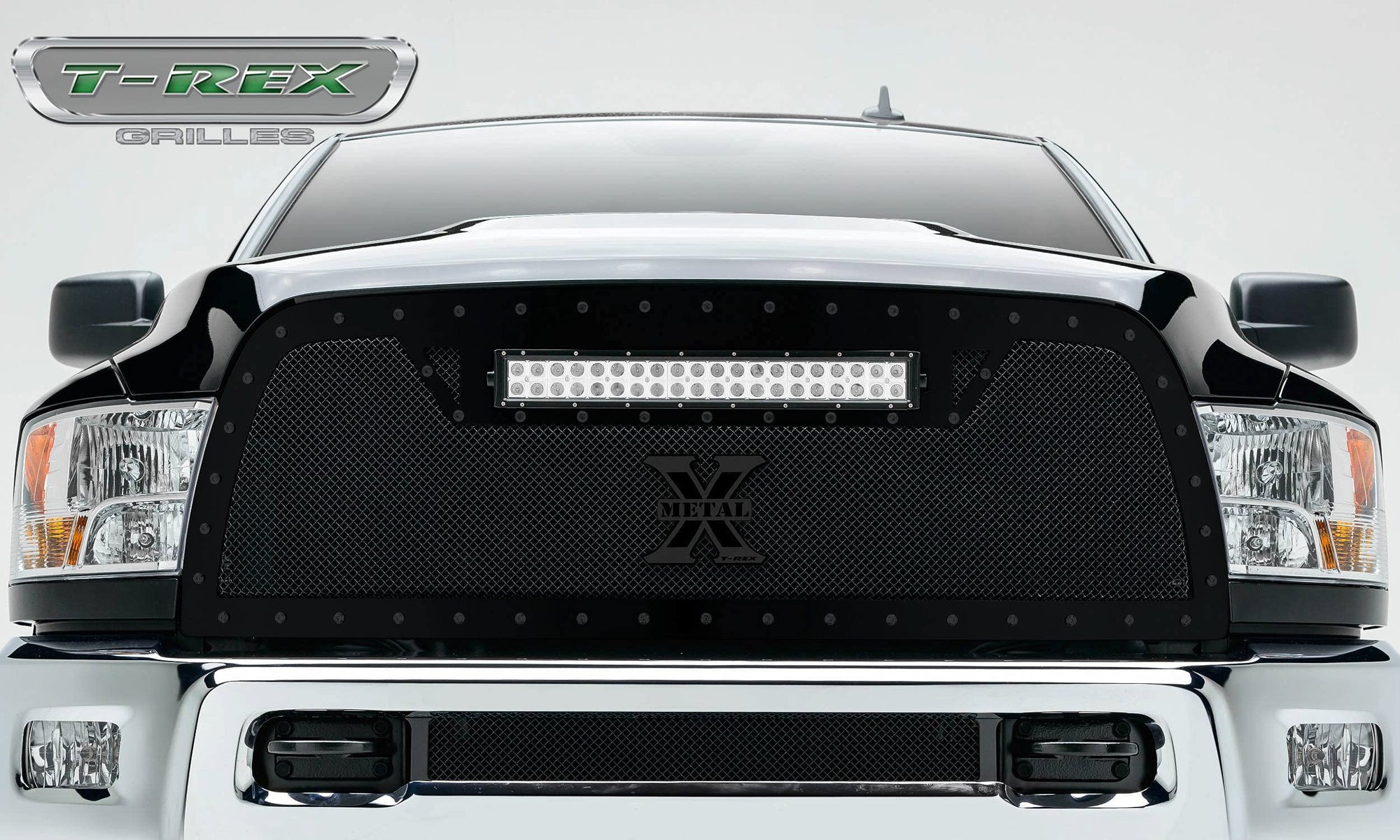 Stealth Torch Grille 2010-2012 Ram 2500, 3500, Black, 1 Pc, Replacement, Black Studs with (1) 20" LED - PN #6314531-BR