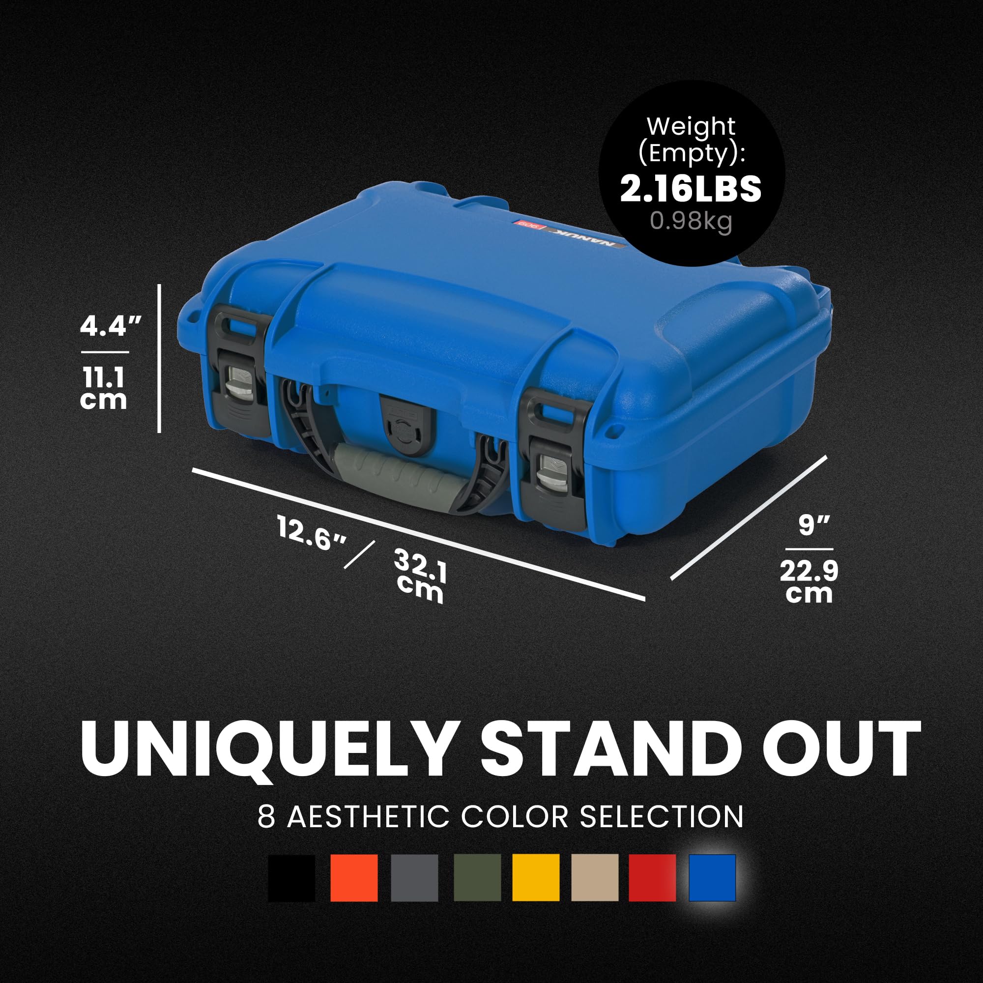 Waterproof Nanuk 909 Hard Case with Foam Insert - Blue