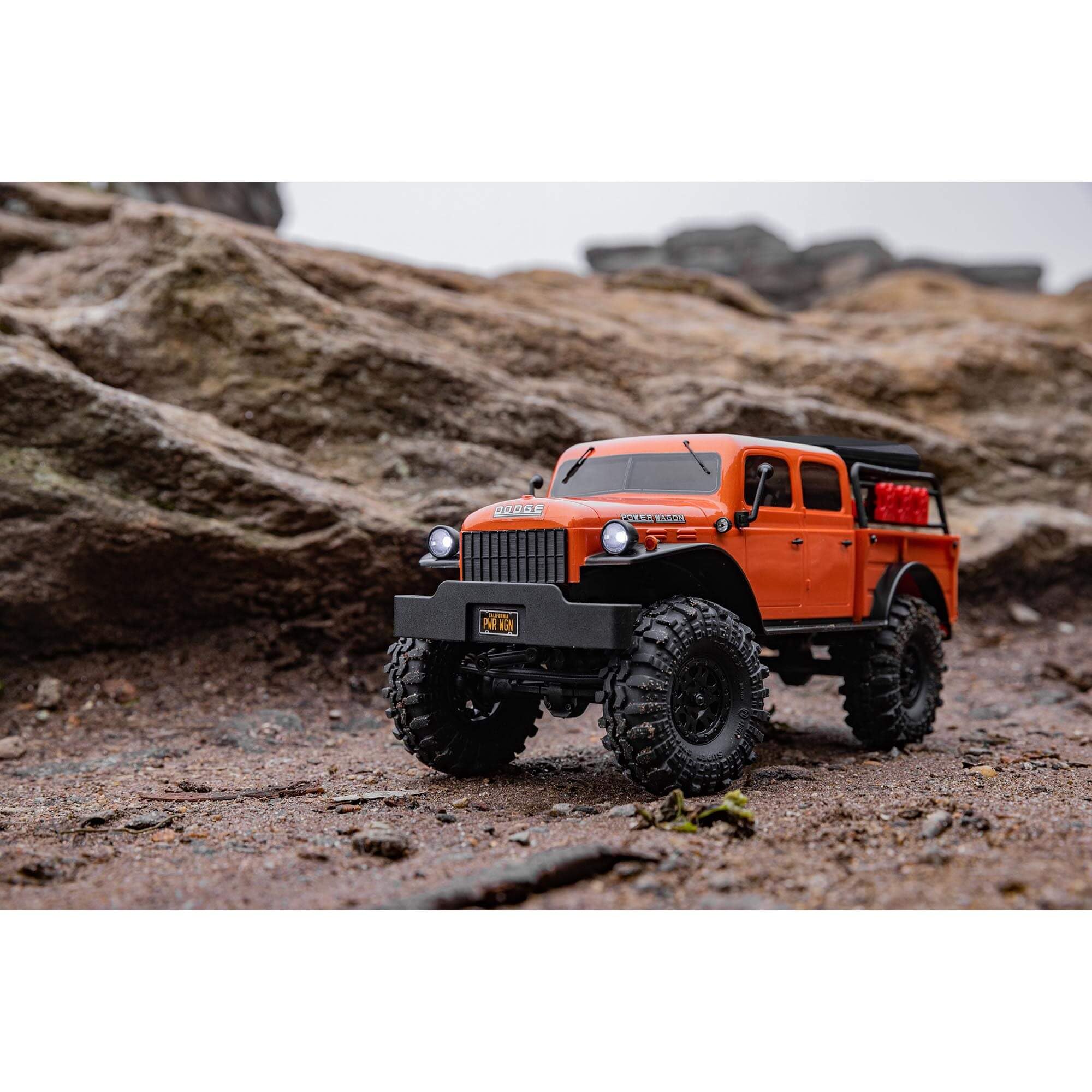 Axial RC Truck SCX24 4 Door Dodge Power Wagon Orange1/24 4 Wheel Drive-RTR (Included Everything Needed to Run) AXI00007T1