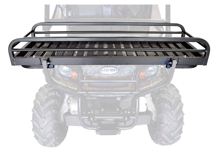 UTV Front Great Day Cargo Rack - 18" x 50" x 7" Carrying Cradle - 250 lbs Weight Capacity - Aluminum Frame - Black Powder-Coated Finish, UVFR751