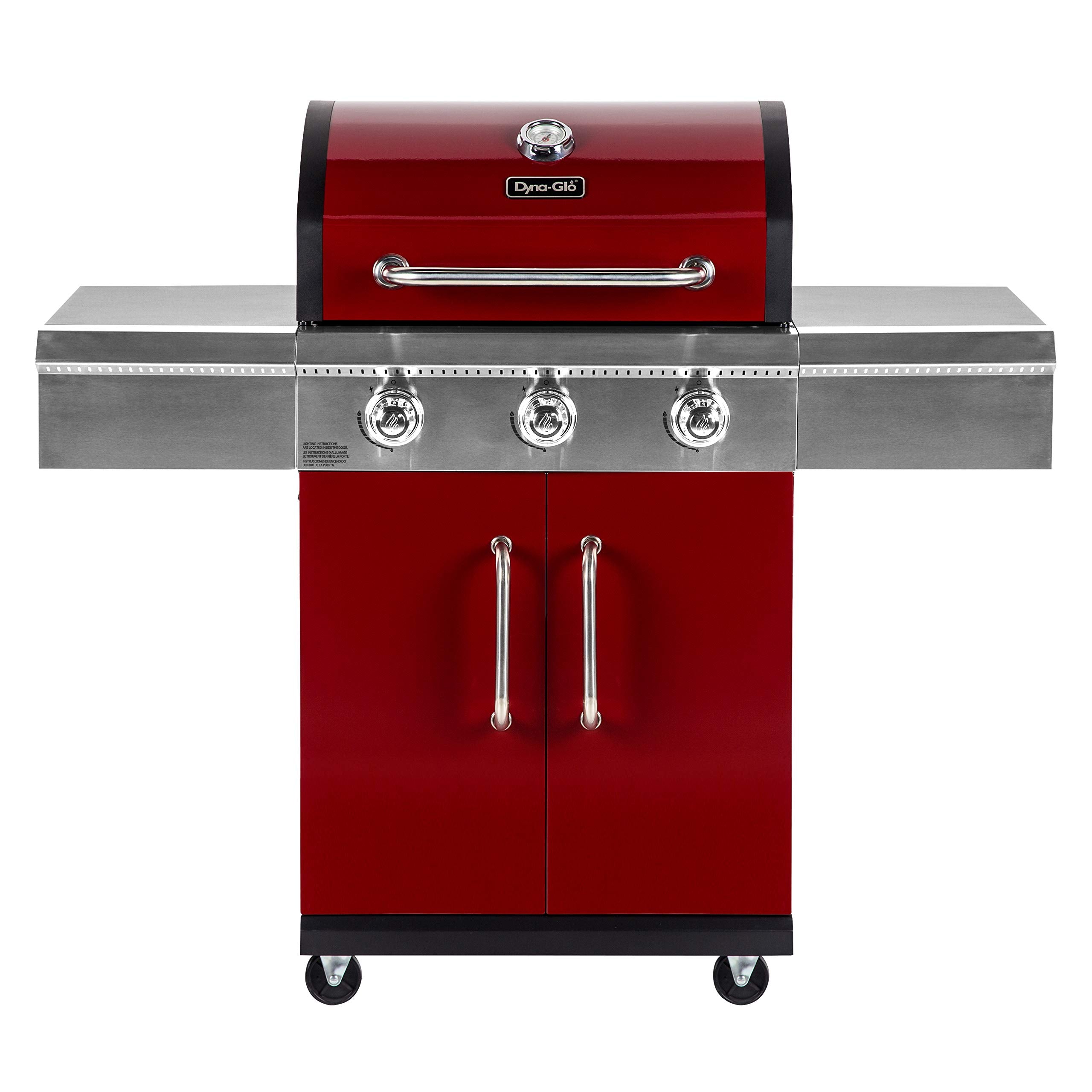Red 3 Burner LP Gas Grill