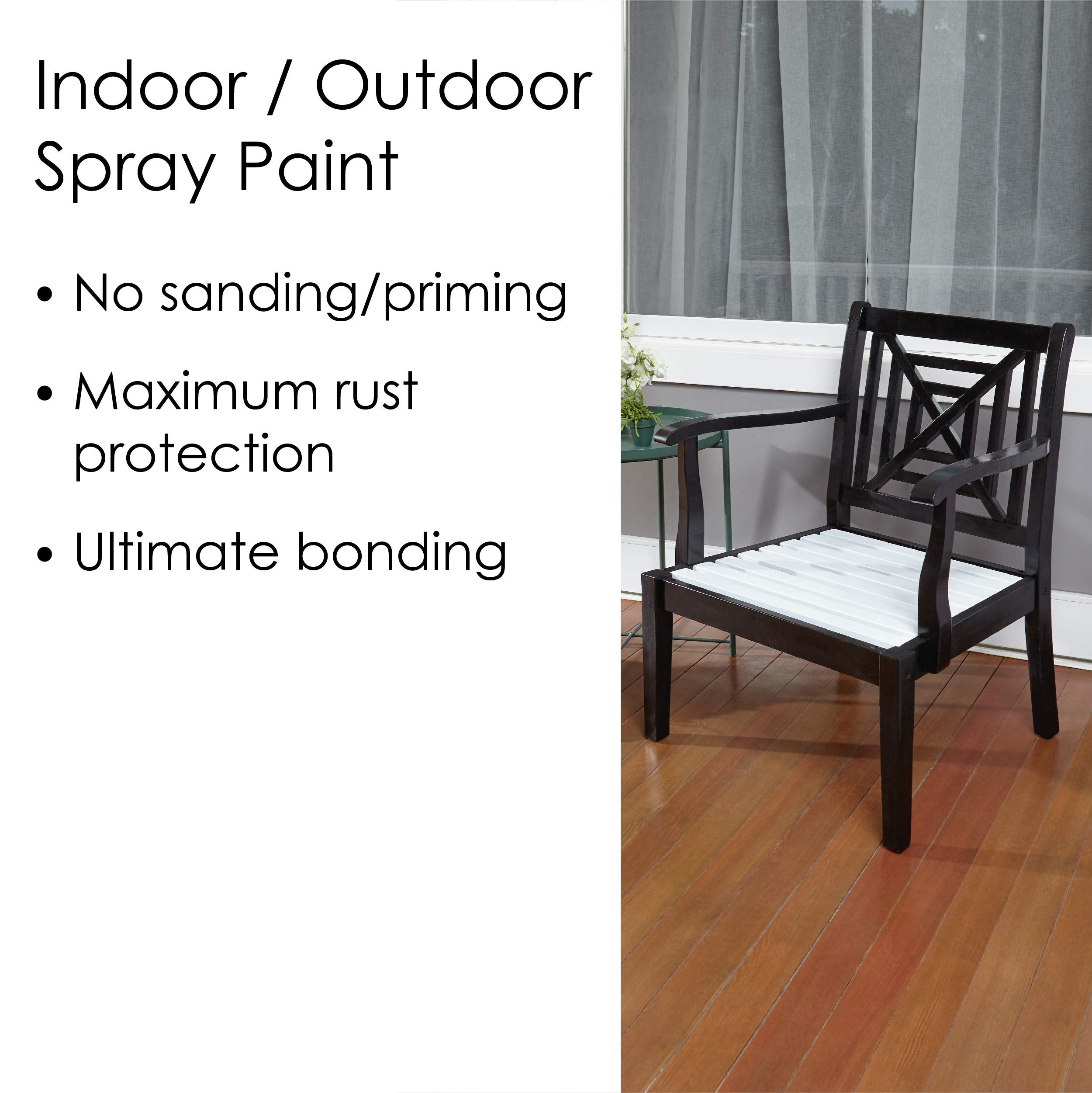 Fusion Krylon All-In-One Adhesive Spray Paint for Indoor/Outdoor Use, 12 oz, White