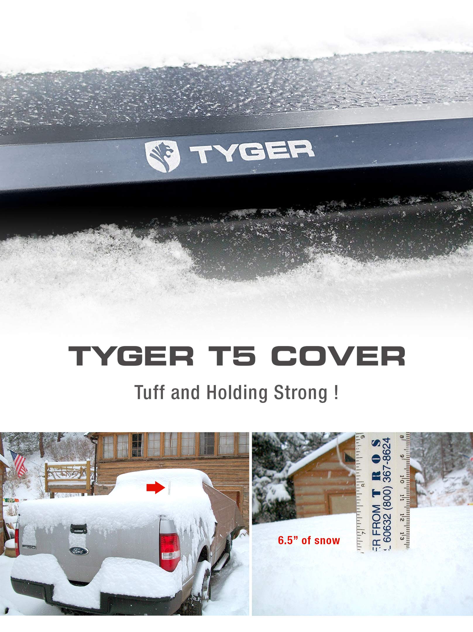 Tyger Auto T5 Hardtop Alloy Truck Bed Tonneau Cover Compatible with 2020-2026 Jeep Gladiator JT | 5' (60") Bed | TG-BC5J3060