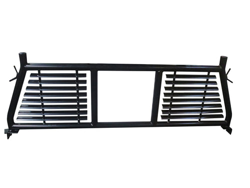 Truck Headache Rack TrailFX H0003B Fits Ford F-150 1997-2020 Round Tube Half Louvered Black Powder Coated Steel