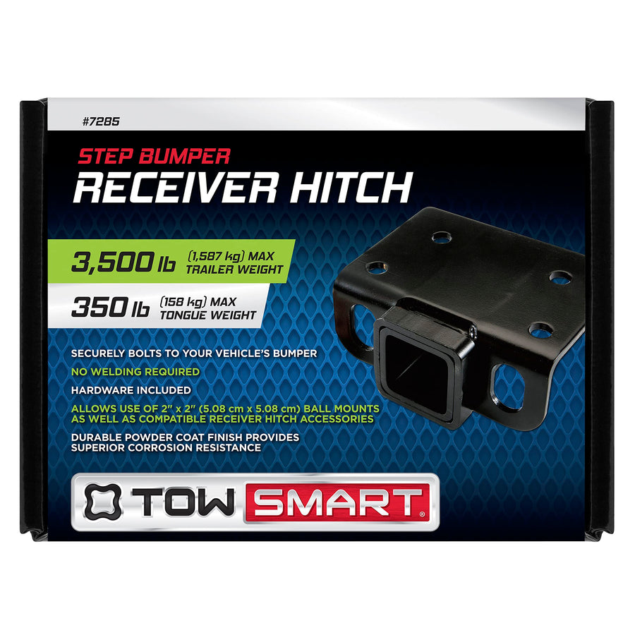 Class II TOWSMART, 2 in. Steel Step Bumper Receiver Hitch, 3,500 lb. Capacity