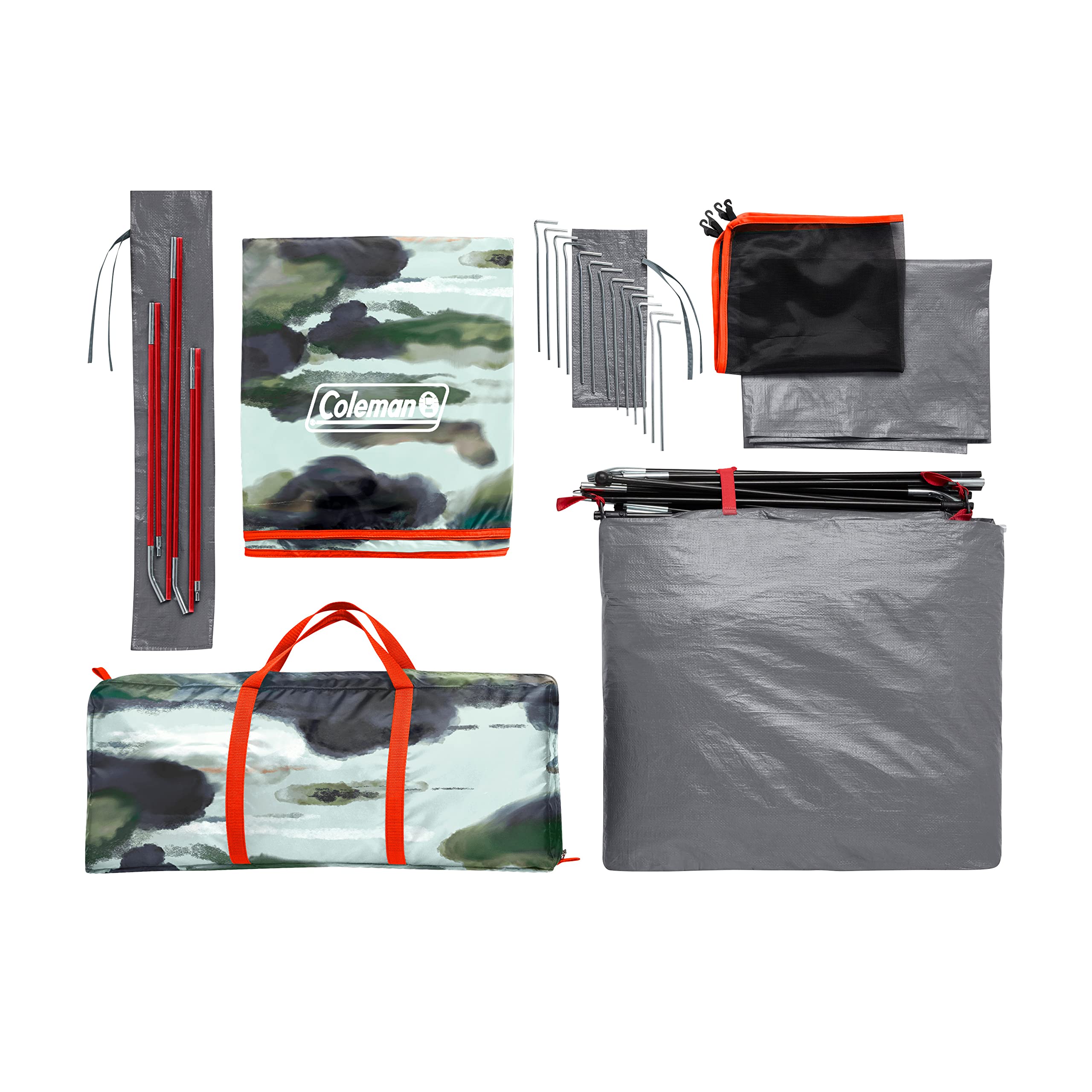 Coleman Tent Skydome with 5 Minute Setup, 2/4/6/8-Person Weatherproof Tent with Rainfly & Carry Bag, 20% More Headroom Than Traditional Canopies