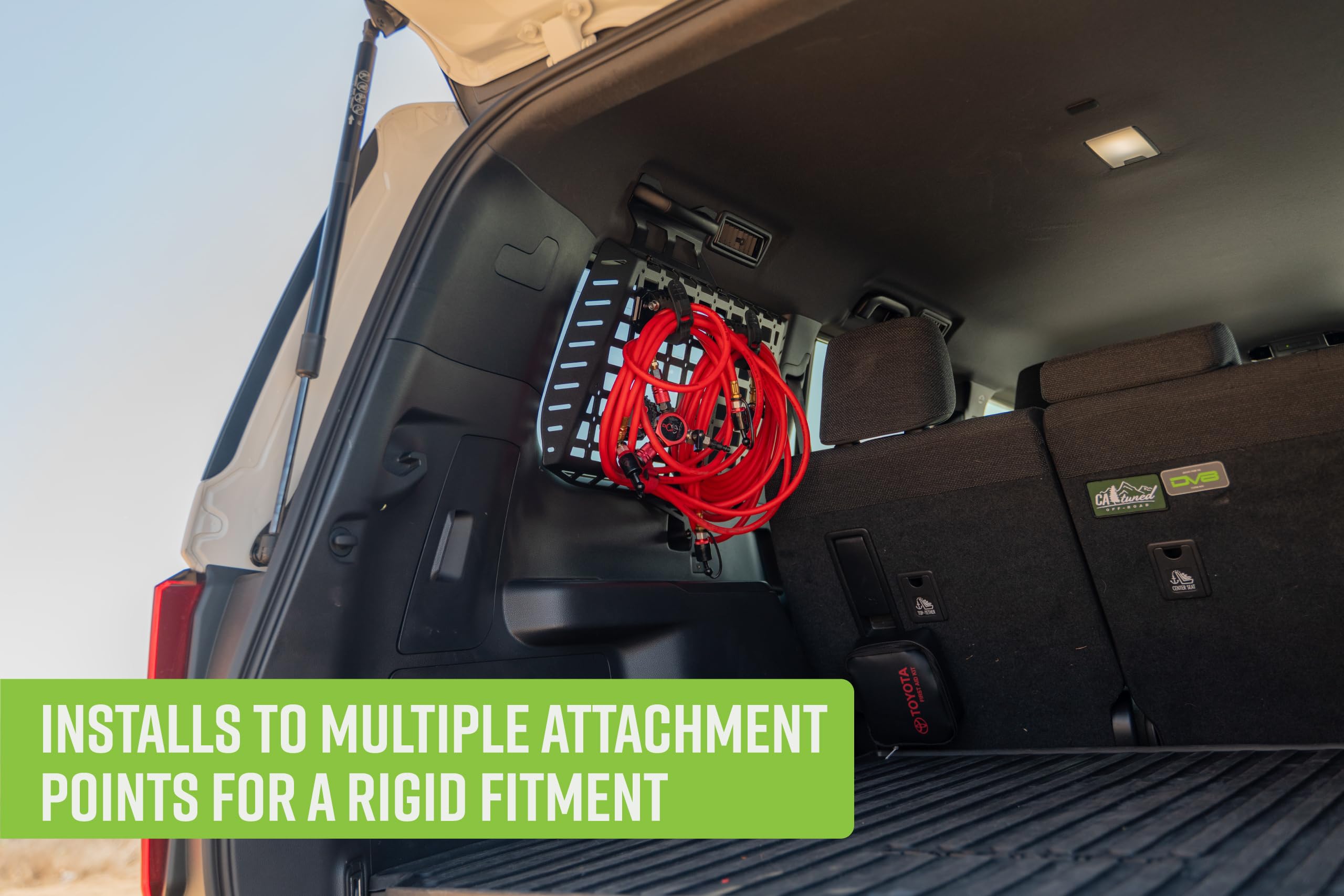 Rear Window Pocket Molle Panels DV8 Offroad for 2024 Toyota Land Cruiser & Lexus GX 550 | Molle Panel Design | Wide Range of Mounting Solutions | M6 Slots for Carriage Bolt Mounting | Rigid Fitment