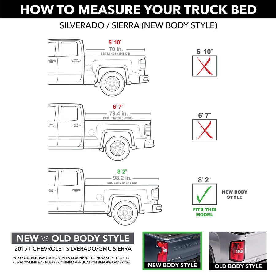 Extang RealTruck Trifecta Toolbox 2.0 Soft Folding Truck Bed Tonneau Cover | 93458 | Fits 2019 - 2025 Chevy/GMC Silverado/Sierra 1500HD (does not fit with factory side sotrage box) 8' 2" Bed (98.2")