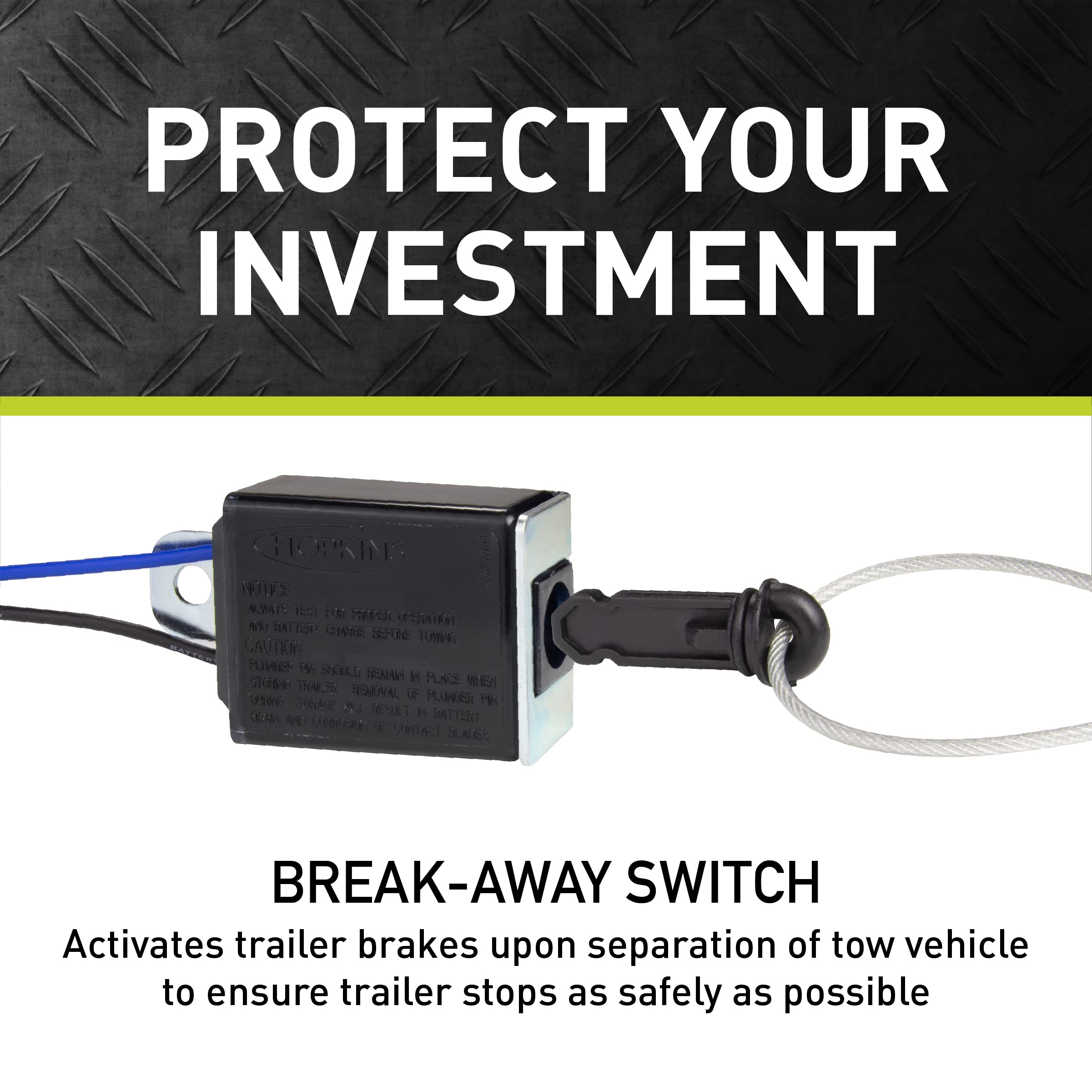 Engager LED Test Break Away System with Battery Meter Hopkins Towing Solutions 20099