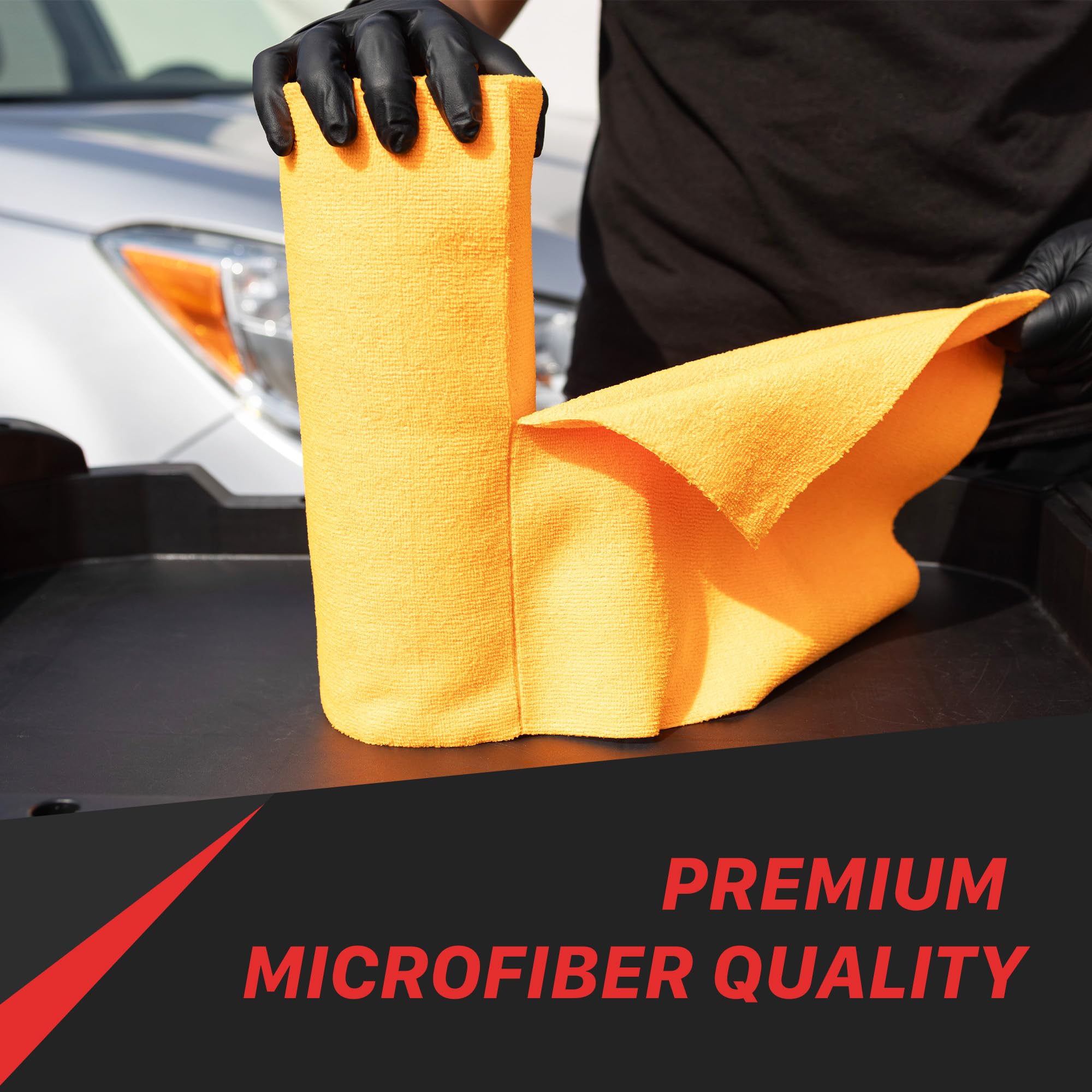 Maxshine Orange Universal Microfiber Tear-Away Towel Roll | 30 Reusable 12”x12” Sheets, 260GSM Terry Microfiber | Eco-Friendly Lint-Free Cleaning Cloths for Car Detailing, Home & Garage Use
