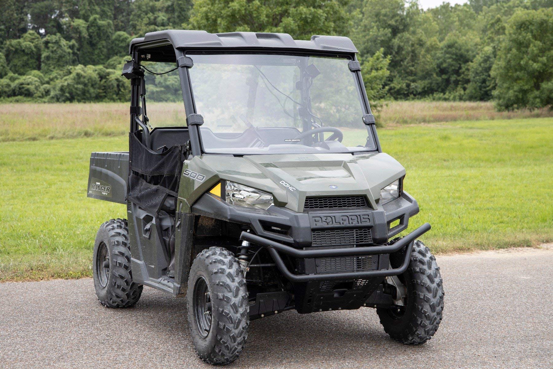 Full Windshield Rough Country for Polaris Ranger 500/Ranger 800 Mid-Size (2010-2024) - Scratch Resistant Polycarbonate, Easy Install