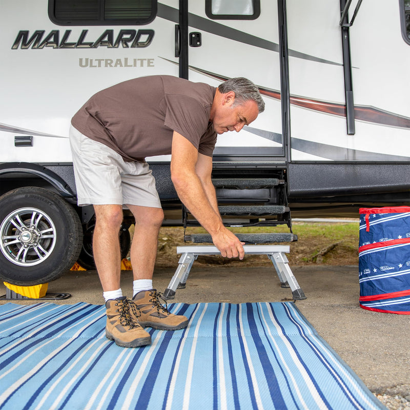 Adjustable Height Camco RV Step Stool (43676)