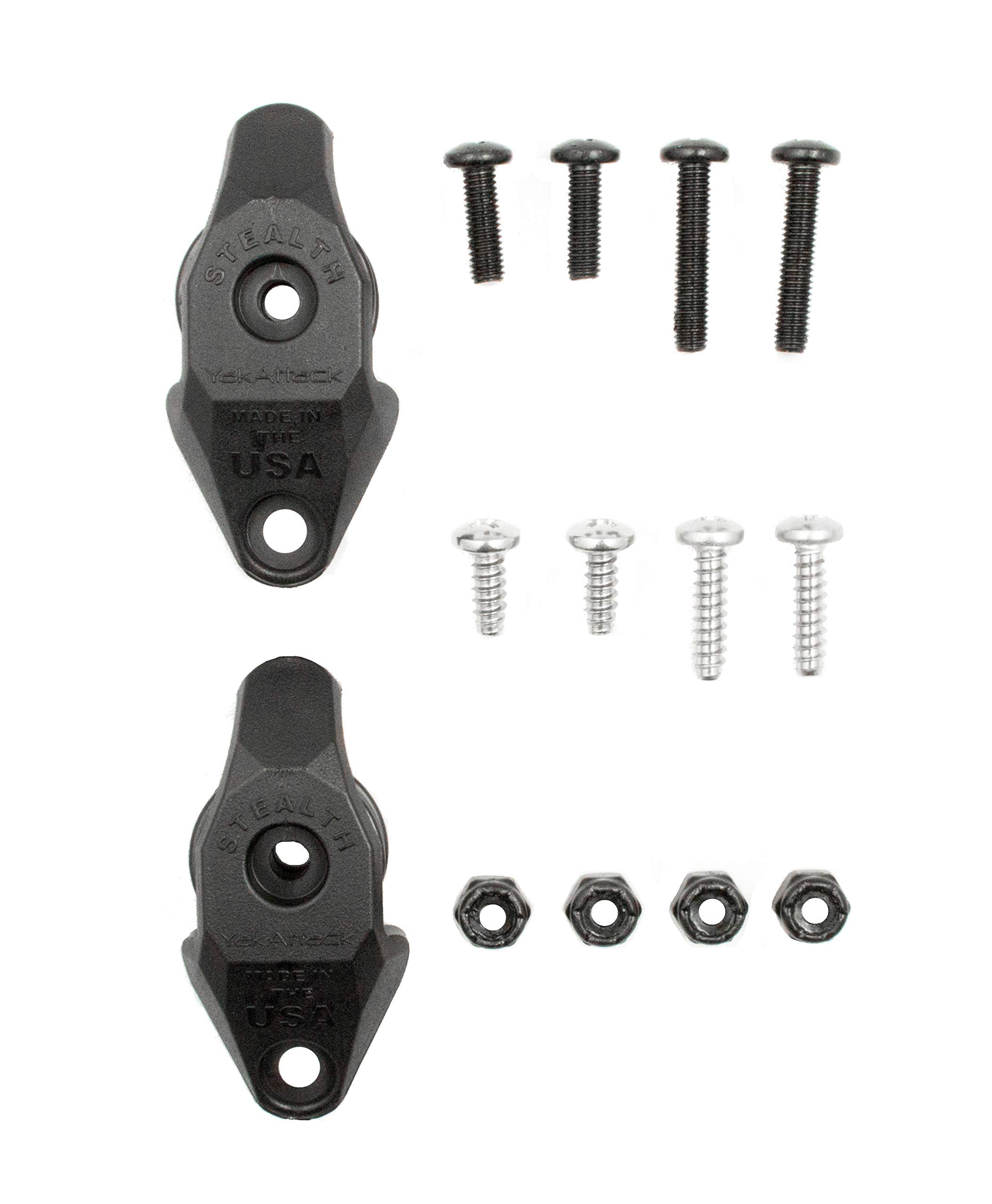 Stealth Pulley YakAttack – 2 Pack | Low-Profile Pulley for Anchor Trolley Systems & Rigging | Compatible with Hobie & Harken Patterns | USA-Made Yak Attack Kayak Accessories