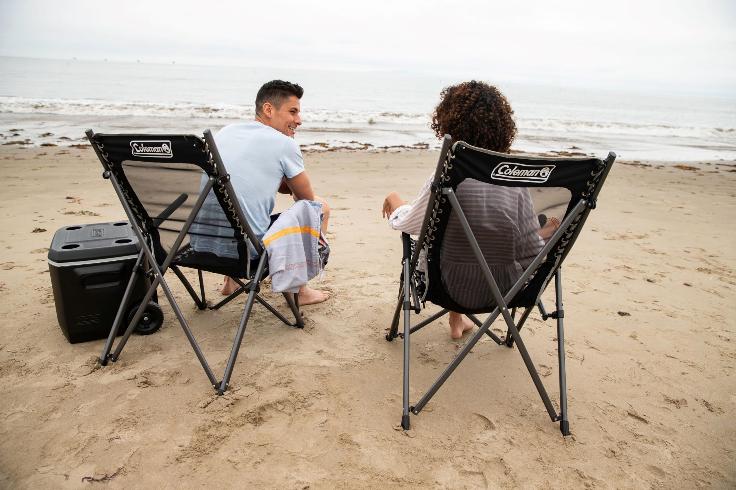 Coleman Portable Comfortsmart Suspension Chair, Ultra-Comfortable Outdoor Camping Chair with Drink Holder & Carry Bag, Supports up to 300lbs, Great for Camping, Tailgating, Firepits, Patio, & More