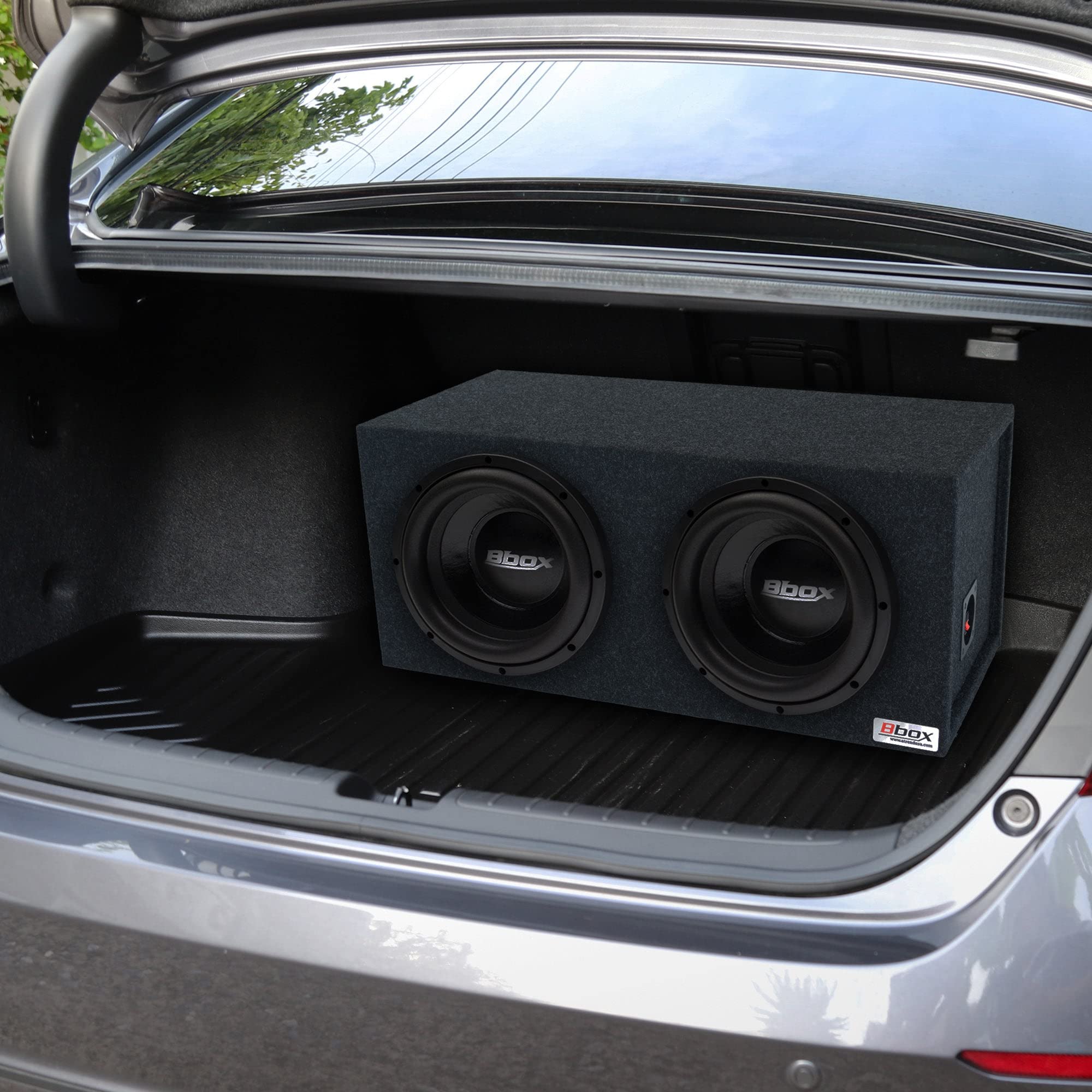 Bbox 15 Inch Dual Sealed Subwoofer Enclosure - Pro Audio Tuned Dual Sealed Car Subwoofer Boxes & Enclosures - Premium Subwoofer Box Improves Audio Quality, Sound & Bass - Spring Terminals