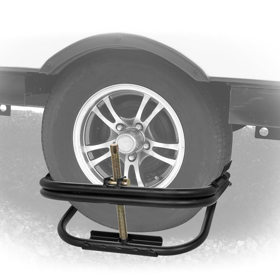 Eaz-Lift Camco Trailer Tire Leveler - for Light Single Axle Trailers & Load Rating of 2000lb - Features Heavy-Duty Powder-Coated Steel Design & Embossed Tire Pads for Added Traction (48845)
