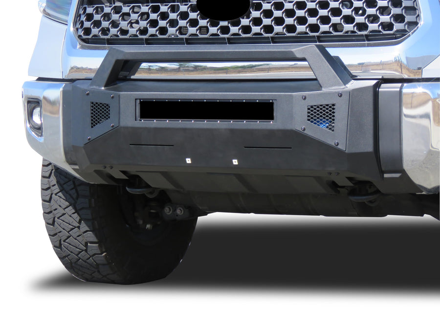 Armour III Black Horse Light Duty Front Bumper Textured Black Compatible with 2014-2021 Toyota Tundra(Excl. TRD Pro with TSS-P)-AR3LD63NL