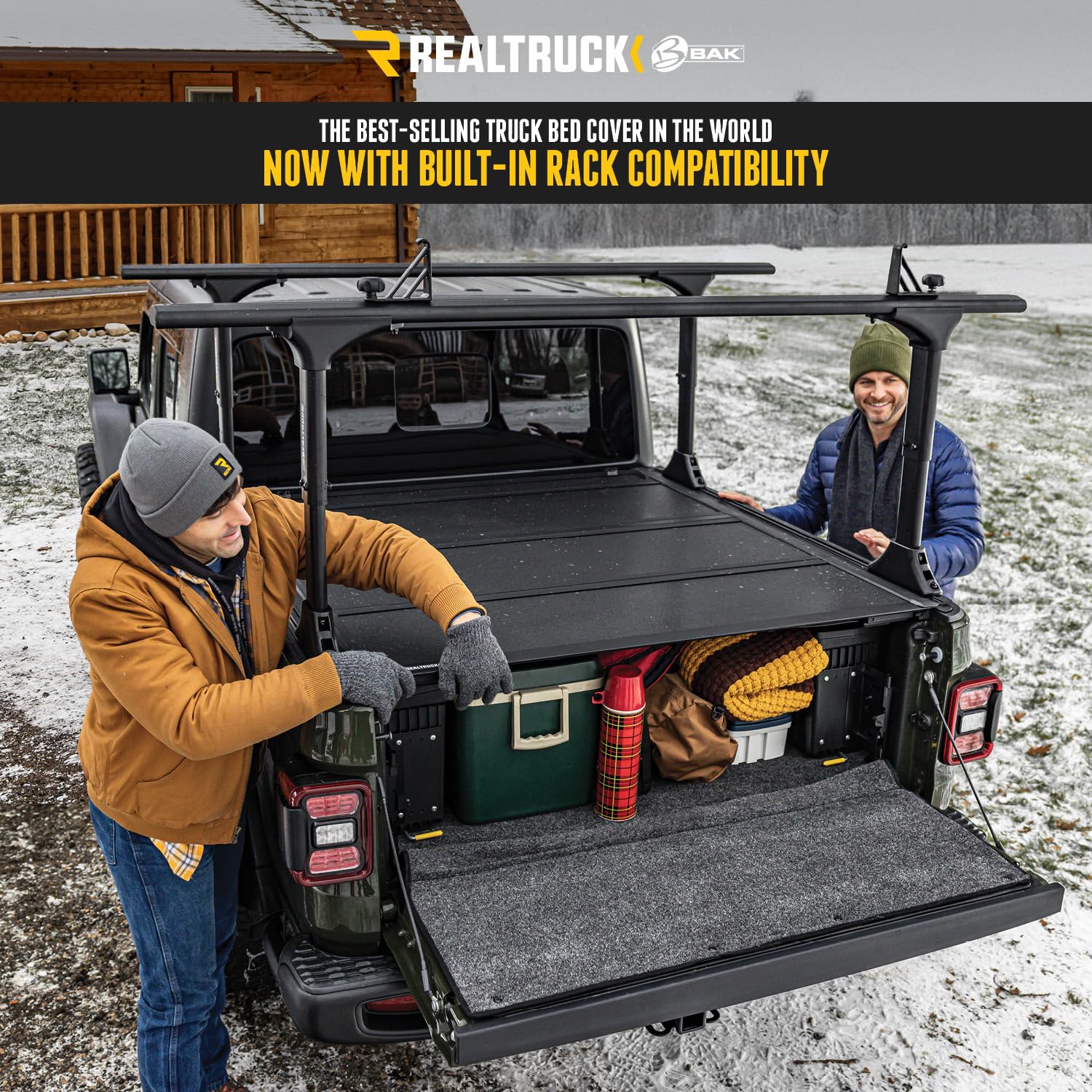 BAK MX4 TS Hard Folding Truck Bed Tonneau Cover | RealTruck 449329TS | Fits 2015-2020 Ford F-150 5' 7" Bed (68.4")