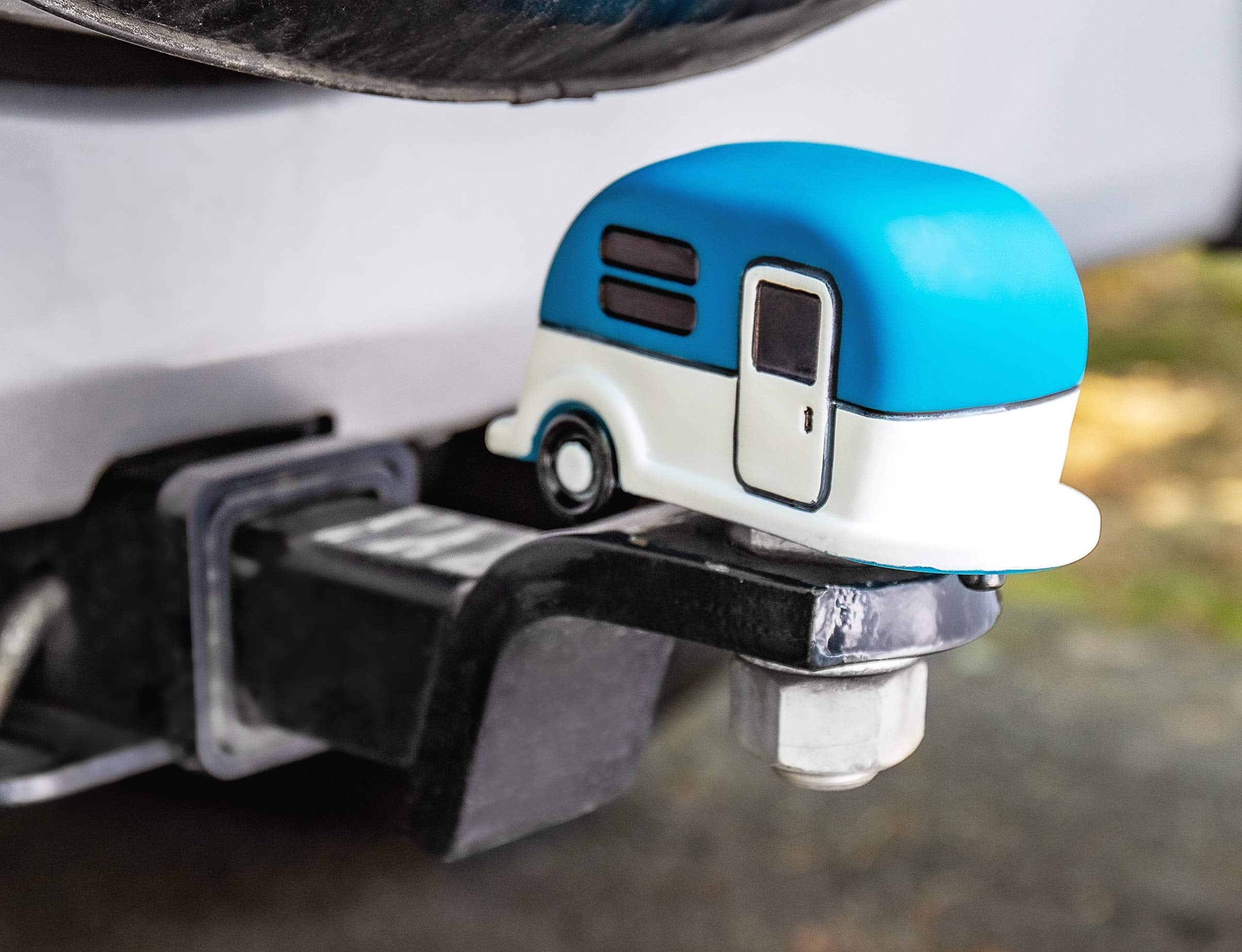 Camco Trailer Hitch Cover Life is Better at The Campsite - Protects Your Hitchball from Dirt and Rust - Compatible with 1-7/8-inch and 2-inch Diameter Balls (53306)