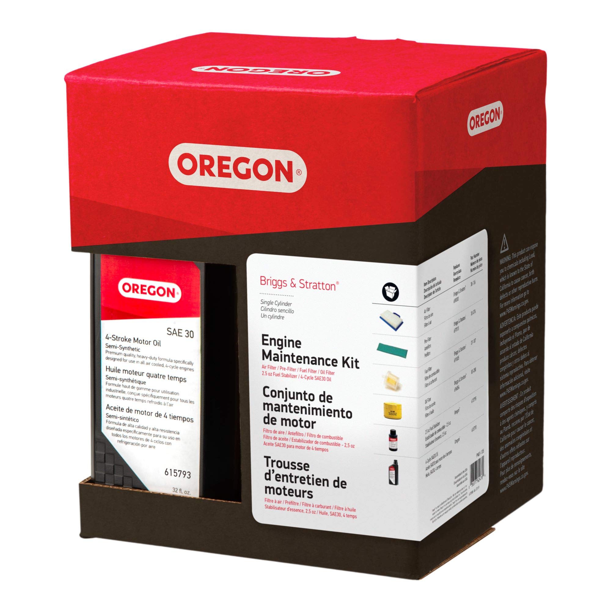 Oregon Lawn Mower Engine Maintenance Kit 01-105 for Briggs & Stratton Single Cylinder Engines