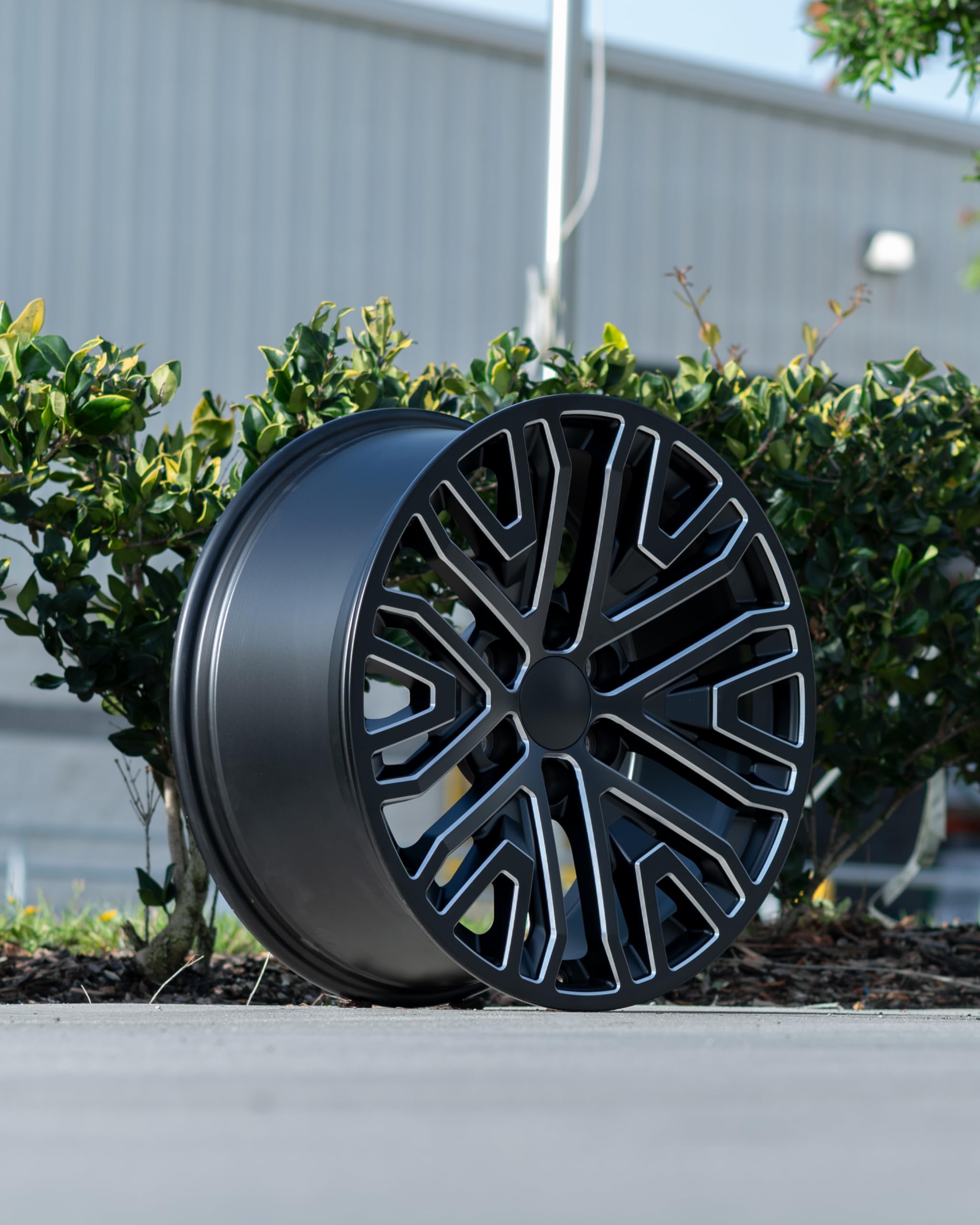 20 Inch OE Wheels CV37 Rim Fits Sierra 1500 Style 6x139.7 20x9 Satin Black with Milled Edge - Hollander 5906 (1)