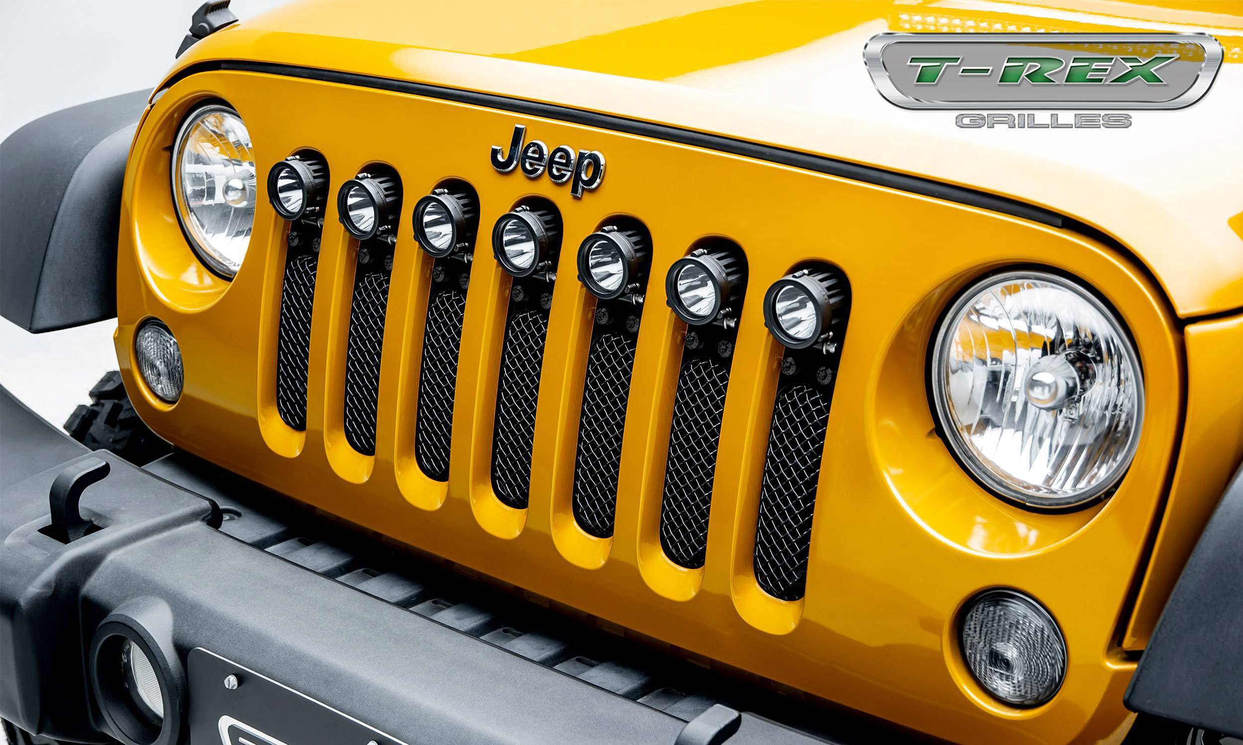 Stealth Torch Series T-Rex Grilles 6314841-BR Black Grille for Jeep Wrangler JK