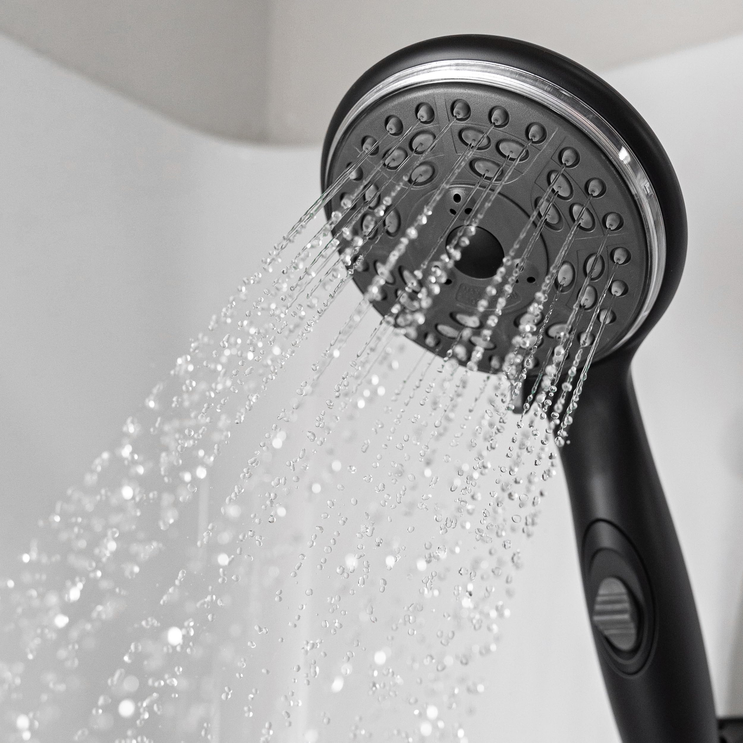Dura Faucet Handheld Premium RV Shower Wand and Hose Kit, Eco-Friendly On/Off Switch (Matte Black)